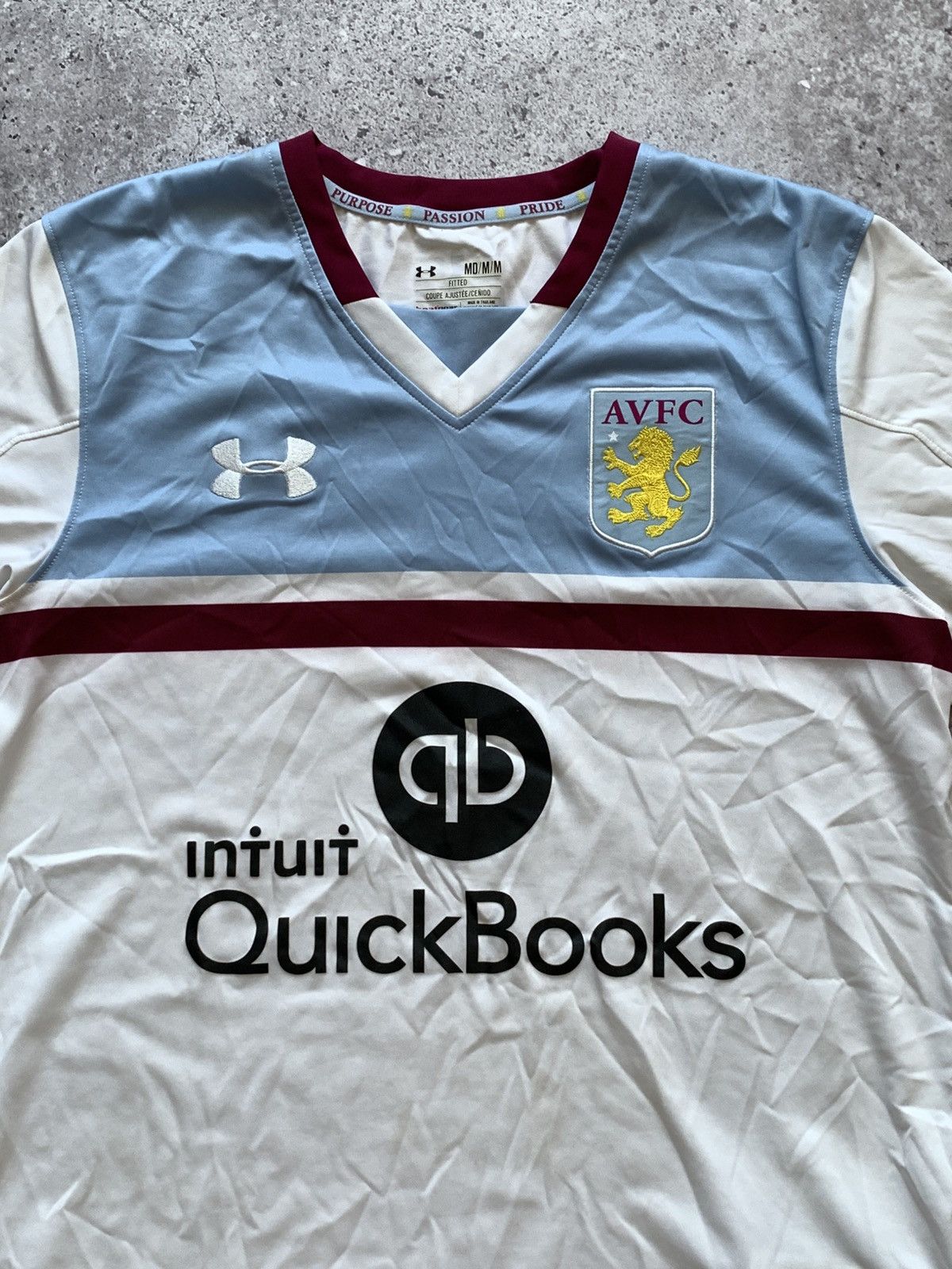 Under Armour 🔥UNDER ARMOUR ASTON VILLA 2016/17 AWAY SOCCER SHIRT Size US M / EU 48-50 / 2 - 3 Thumbnail