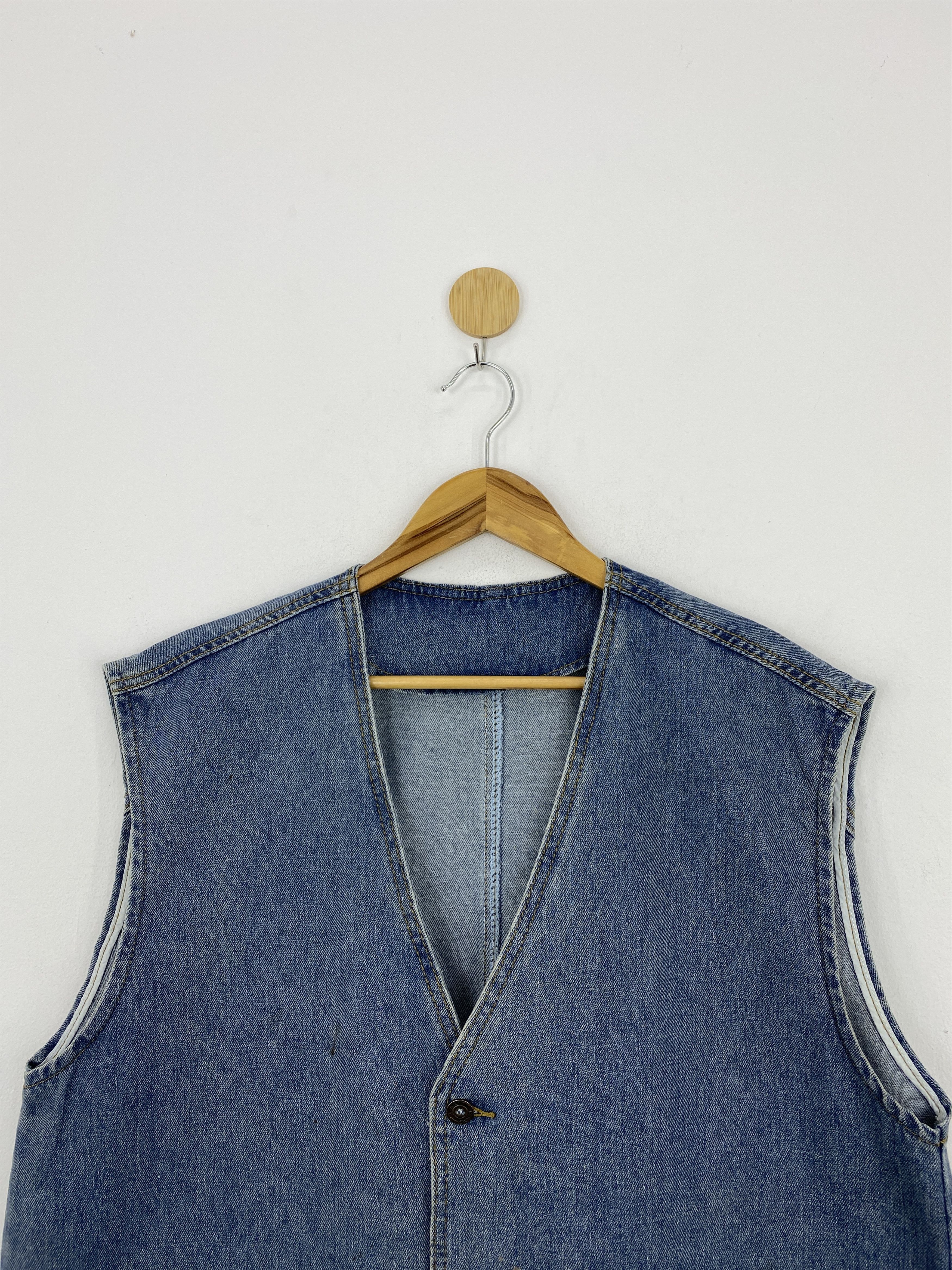Japanese Brand Vintage Japanese Brand Denim Vest J1843 Size US L / EU 52-54 / 3 - 2 Thumbnail