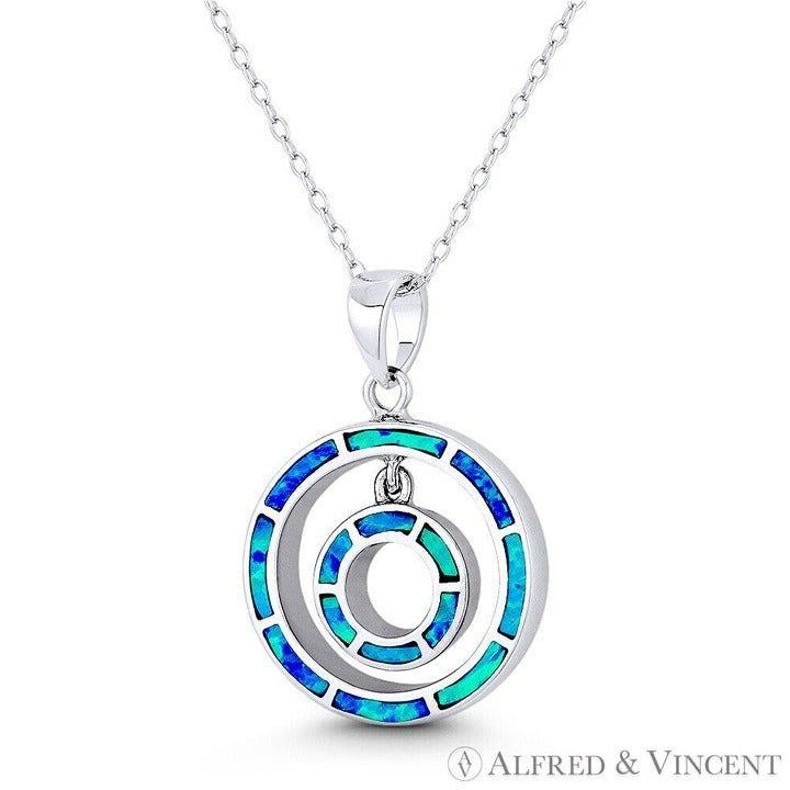 Other Double Eternity Circle Charm Created Opal Pendant Size ONE SIZE - 1 Preview