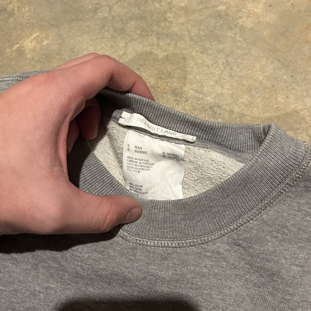 Helmut Lang Helmut Lang HL Monogram Flock Logo Ribbed Crewneck Rare Size US S / EU 44-46 / 1 - 5 Thumbnail