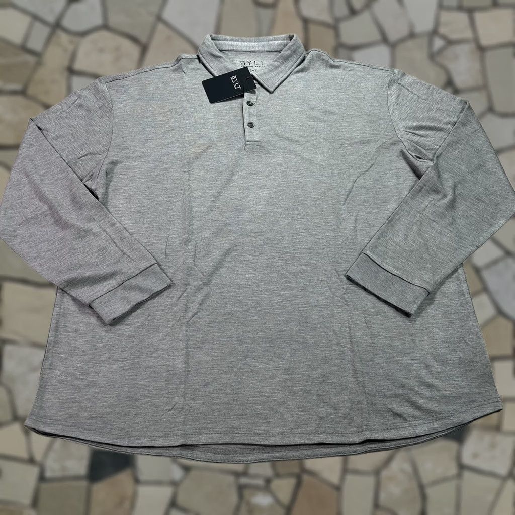 Vintage BYLT Comfort Wool Long Sleeve Polo Mens Small Heather Gray Casual Shirt Size US S / EU 44-46 / 1 - 1 Thumbnail