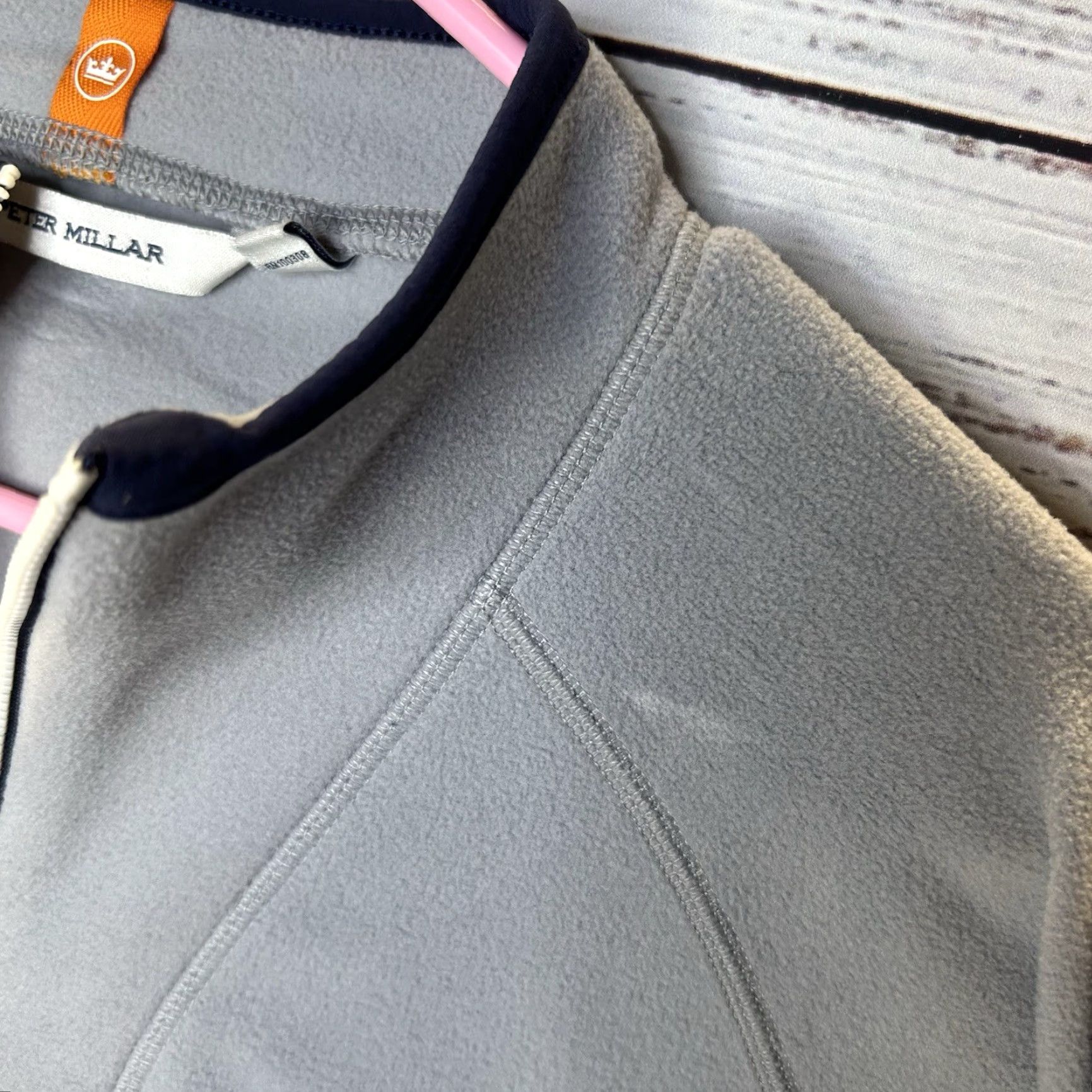 Peter Millar Peter Millar Lily Pad Thermal Flow Micro Fleece 1/2 Half-Zip Pullover Gray Large Mens Jacket Golf Size US L / EU 52-54 / 3 - 3 Thumbnail