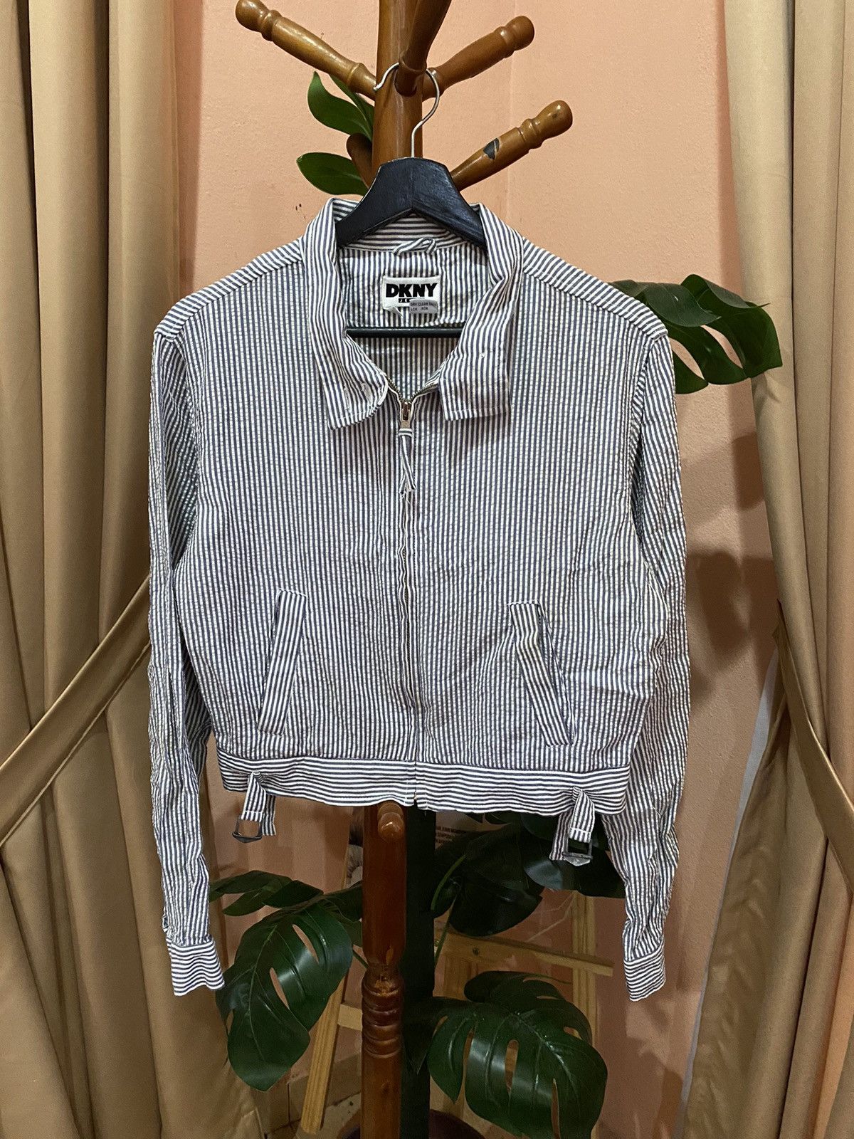 DKNY VINTAGE DKNY HICKORY CROP JACKET Size L / US 10 / IT 46 - 3 Thumbnail