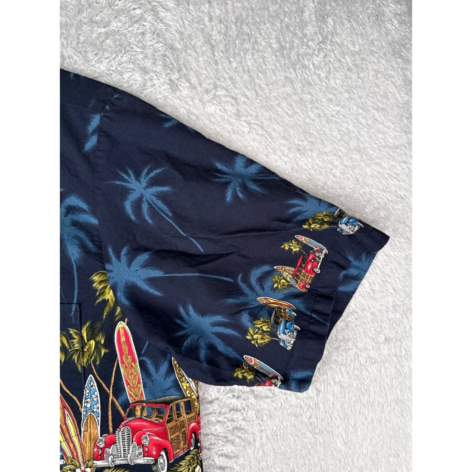 Vintage Pacific Legend Shirt Men 3XL Blue Floral Hawaiian Cars Sleeve Short Button-Up Collar Spread Vintage: No Size US XXL / EU 58 / 5 - 2 Thumbnail