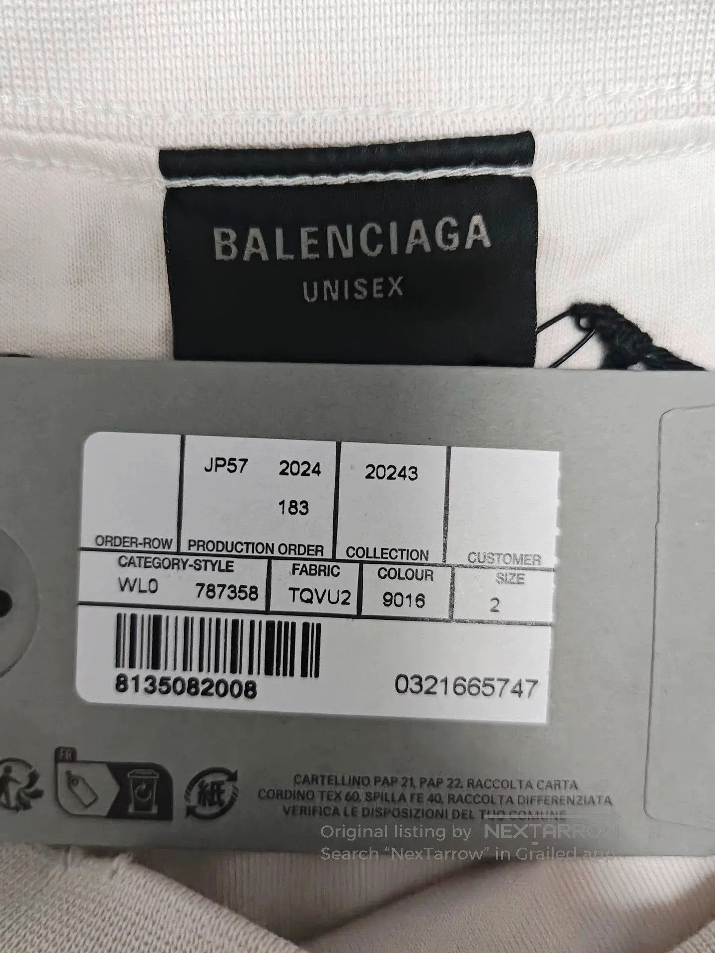 Balenciaga Balenciaga Internal Use Only Reversed Tee. Size US M / EU 48-50 / 2 - 6 Thumbnail
