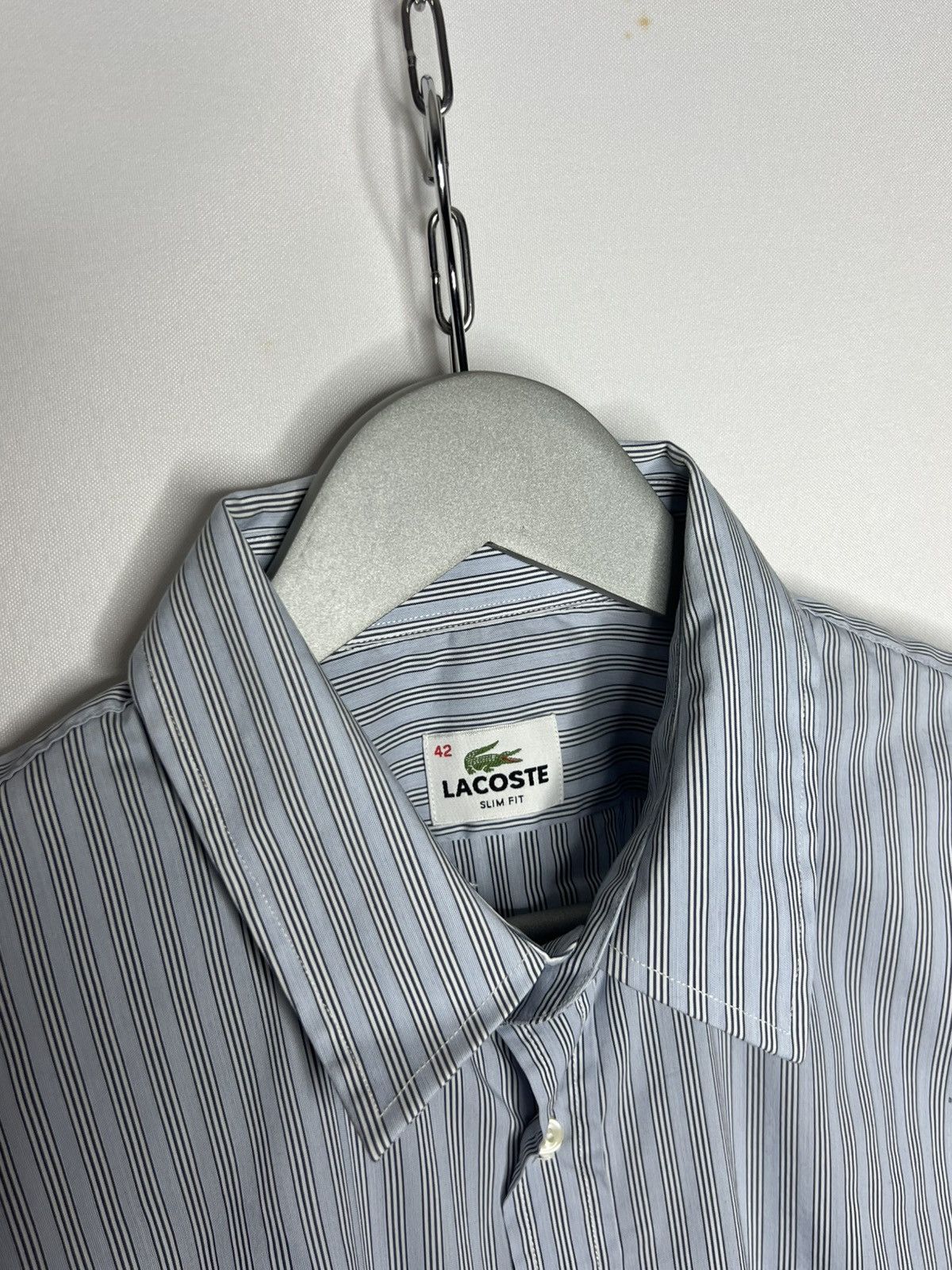 Lacoste Lacoste Luxury Striped Long Sleeve Shirt Based Size US L / EU 52-54 / 3 - 6 Thumbnail