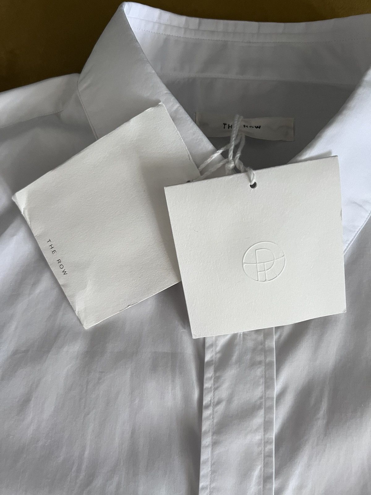 The Row $1K White cotton Ahmet dress shirt, US16/EU41,made in France Size 40R - 15 Thumbnail
