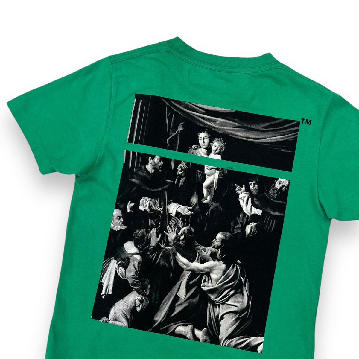 Off-White Off-White Caravaggio Back Green T Shirt Size US XS / EU 42 / 0 - 1 Thumbnail
