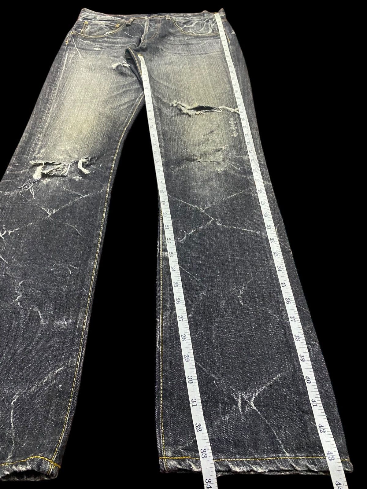 If Six Was Nine Vintage Blueway Denim Tears Thunder Jeans Size US 31 - 20 Thumbnail