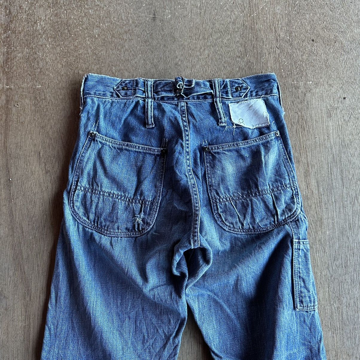 Japanese Brand Vintage JOHNBULL Jeans Cinch Back Denim Hidden Rivet Pants Size US 27 - 14 Thumbnail