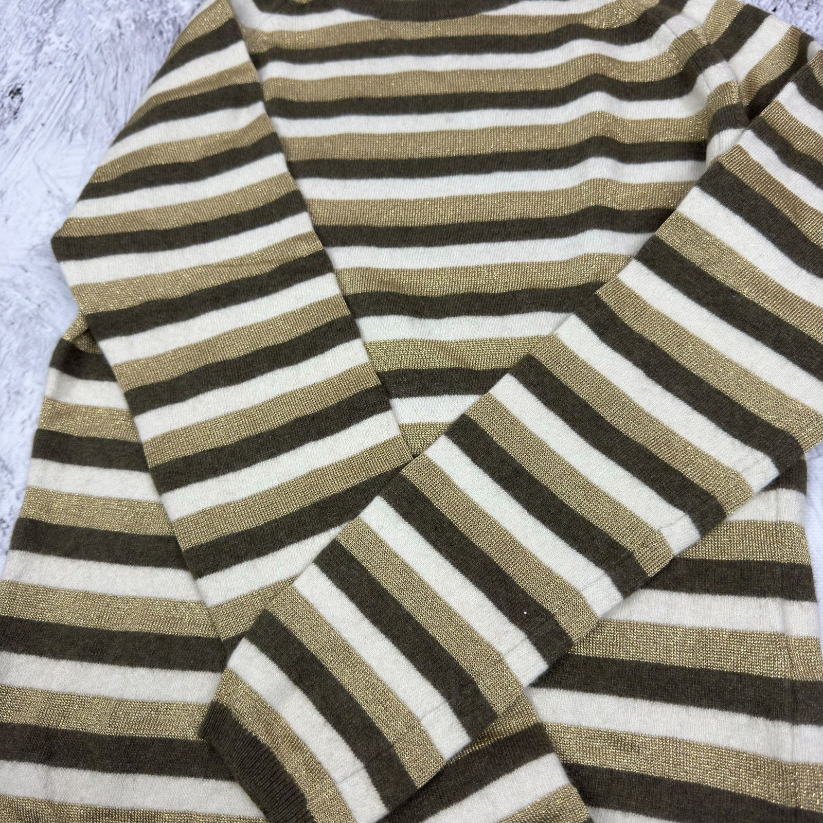 Dolce & Gabbana Dolce & Gabbana Womens Wool Striped Knit Turtle Neck Sweater Size L / US 10 / IT 46 - 7 Thumbnail