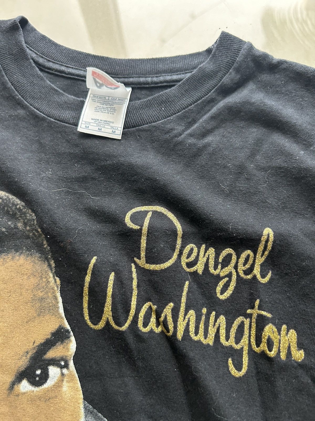 Vintage Rare Denzel Washington movie promo long sleeve Size US M / EU 48-50 / 2 - 2 Thumbnail