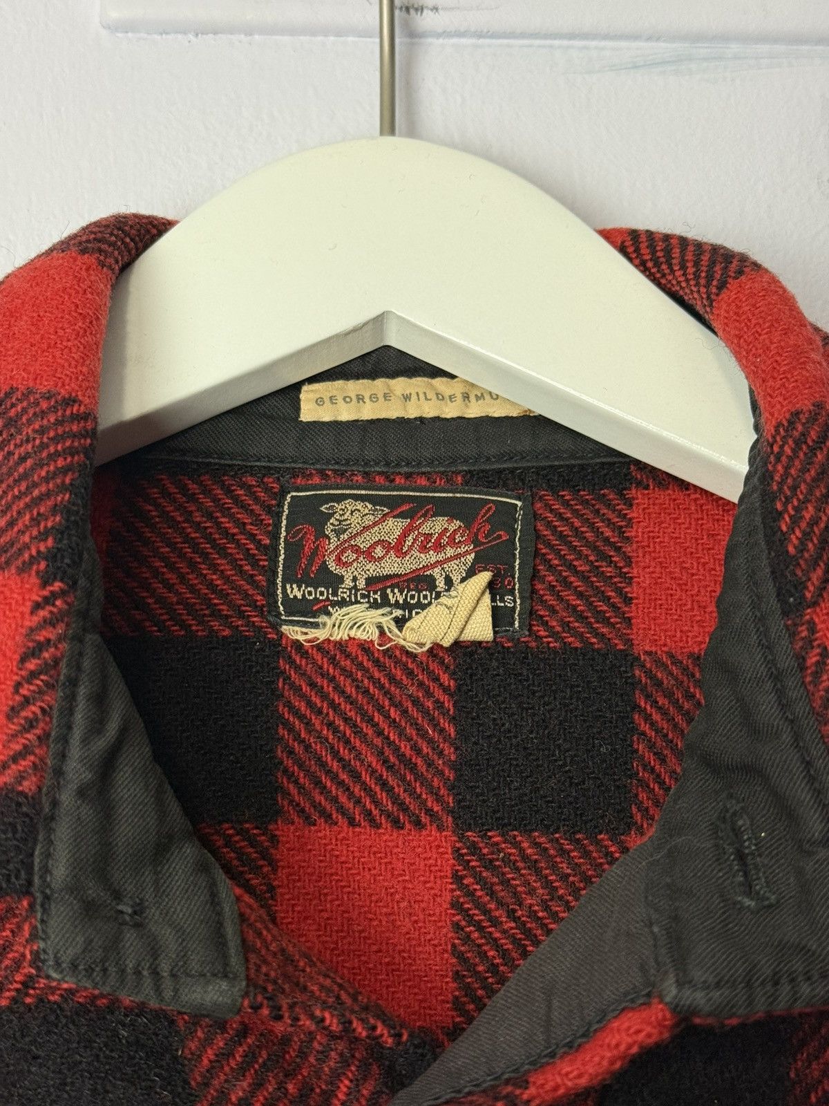 Woolrich Woolen Mills Vintage 1950s Woolrich Flannel Red/Black With Hat Size US L / EU 52-54 / 3 - 3 Thumbnail