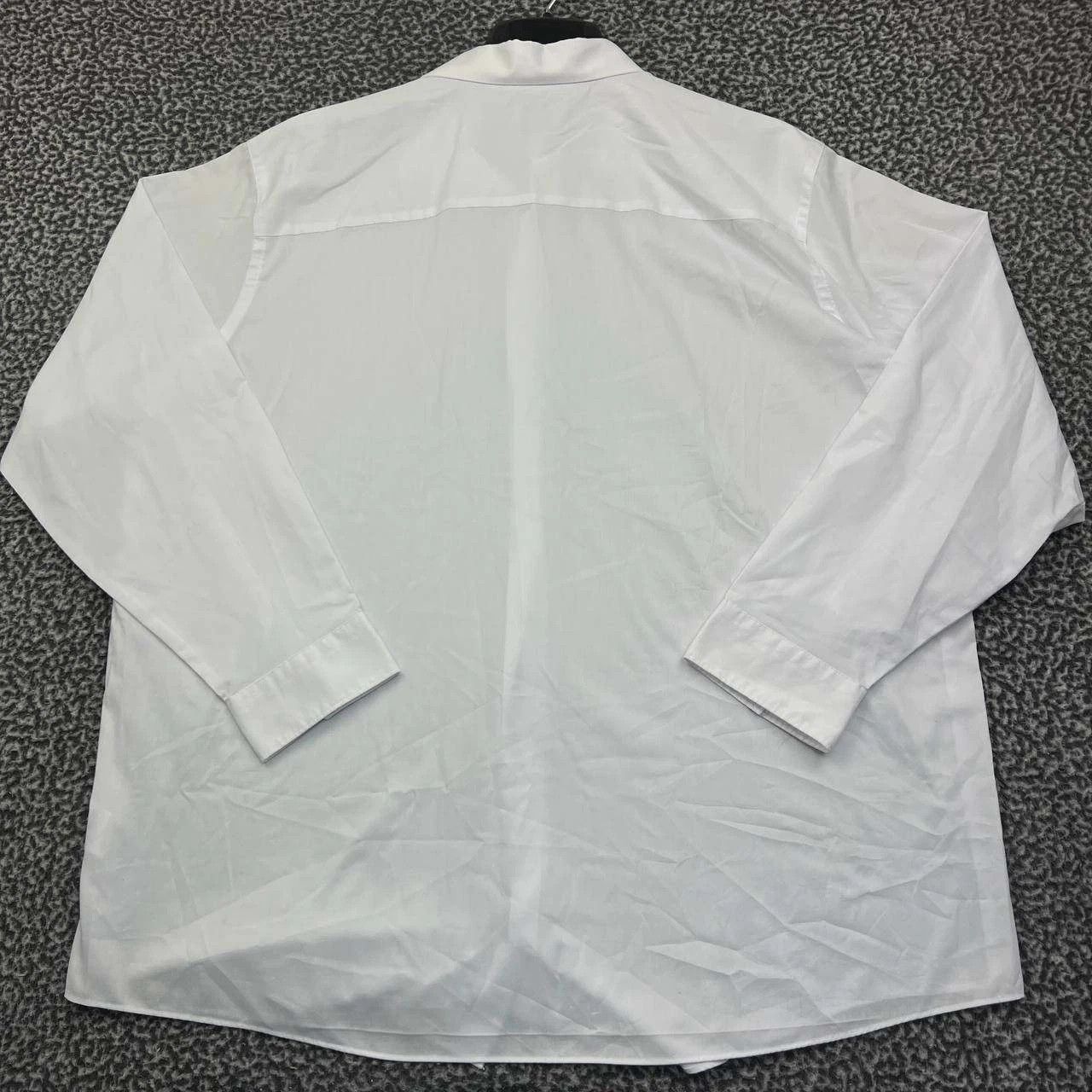 Kenneth Cole Unlisted Button Up Shirt Men 18 34/35 White Big Fit Collared Size US XXL / EU 58 / 5 - 2 Thumbnail