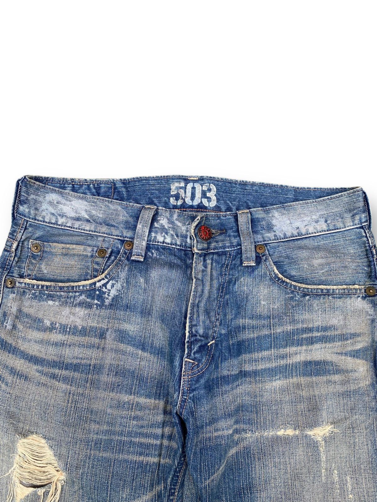 Edwin × Japanese Brand × Vintage Vintage Selvedge Distressed Edwin 503 Denim Jeans. #D8 Size US 34 / EU 50 - 3 Thumbnail