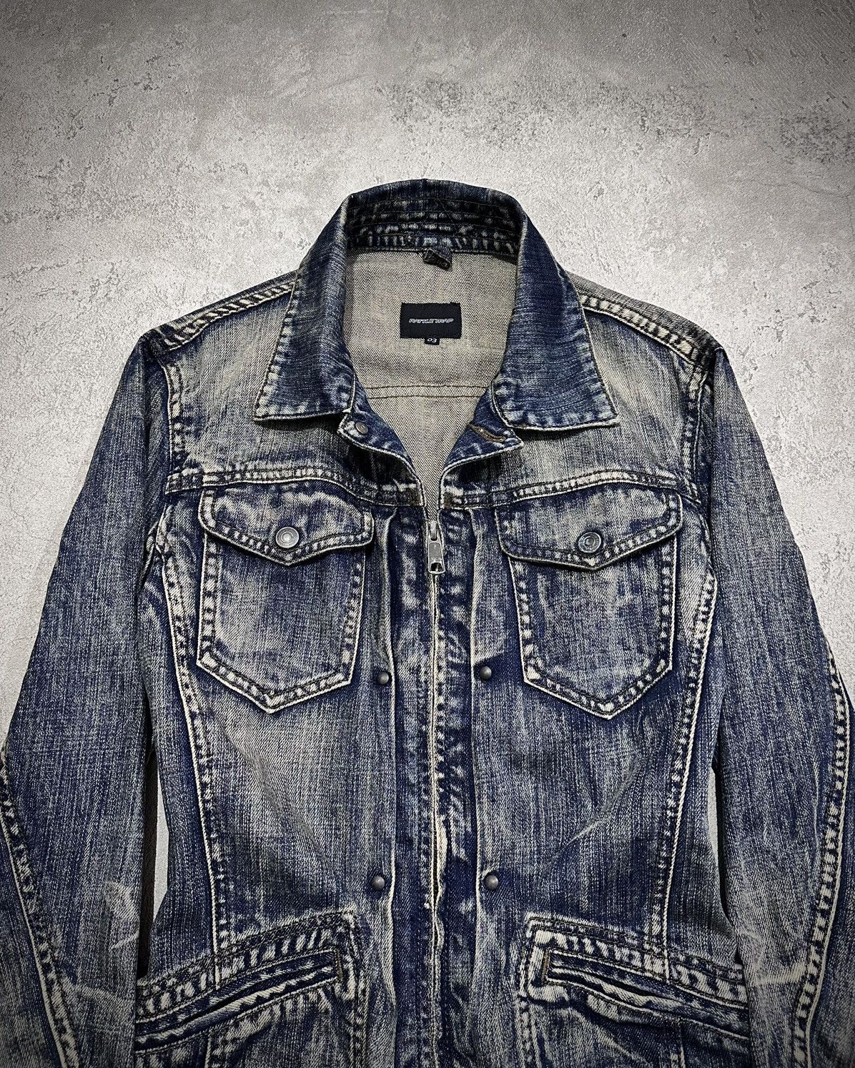 Japanese Brand 2000s Rattle Trap Biker Denim Jacket Vkei Lgb Style Size US M / EU 48-50 / 2 - 2 Thumbnail