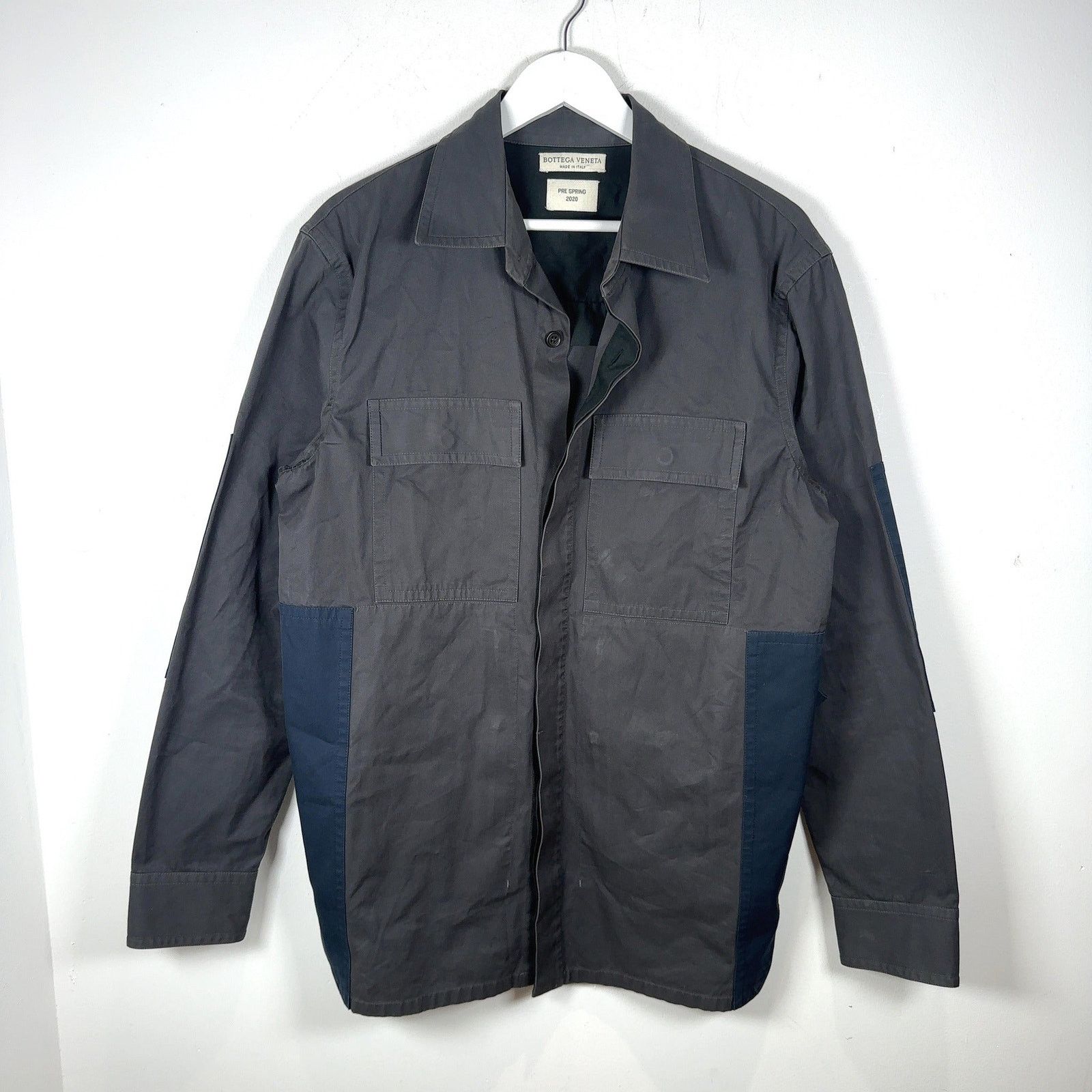 Bottega Veneta Bottega Veneta Multi-Pocket Military Patch Button-Up Shirt Size US S / EU 44-46 / 1 - 1 Thumbnail