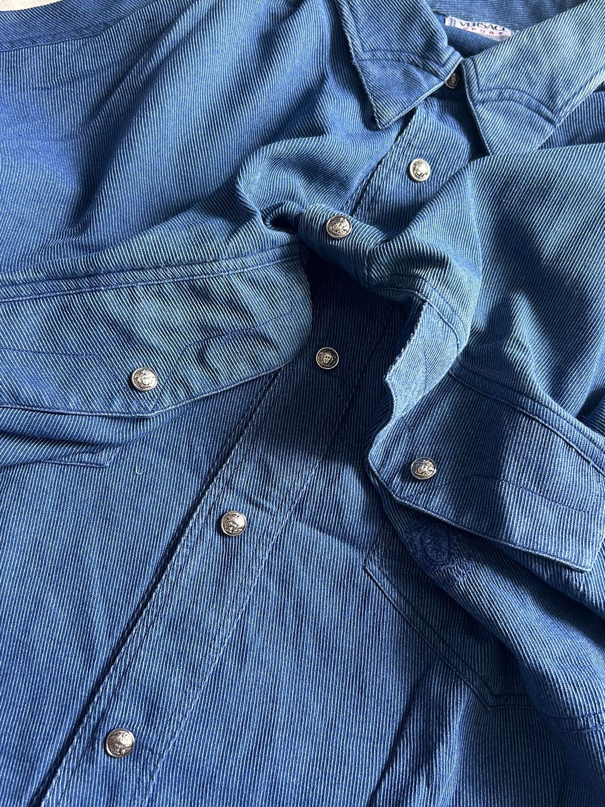 Versace Versace Double Pocket Denim Button Up Size US L / EU 52-54 / 3 - 3 Thumbnail