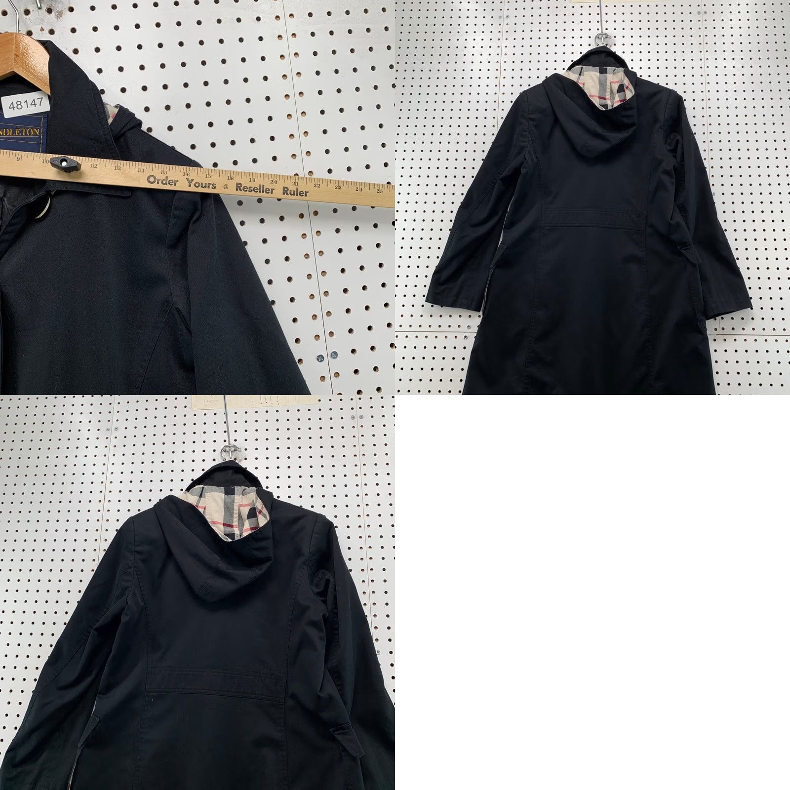 Pendleton Pendleton Trench Coat Womens Medium Black Nova Plaid Liner Hooded Canvas Size M / US 6-8 / IT 42-44 - 9 Thumbnail