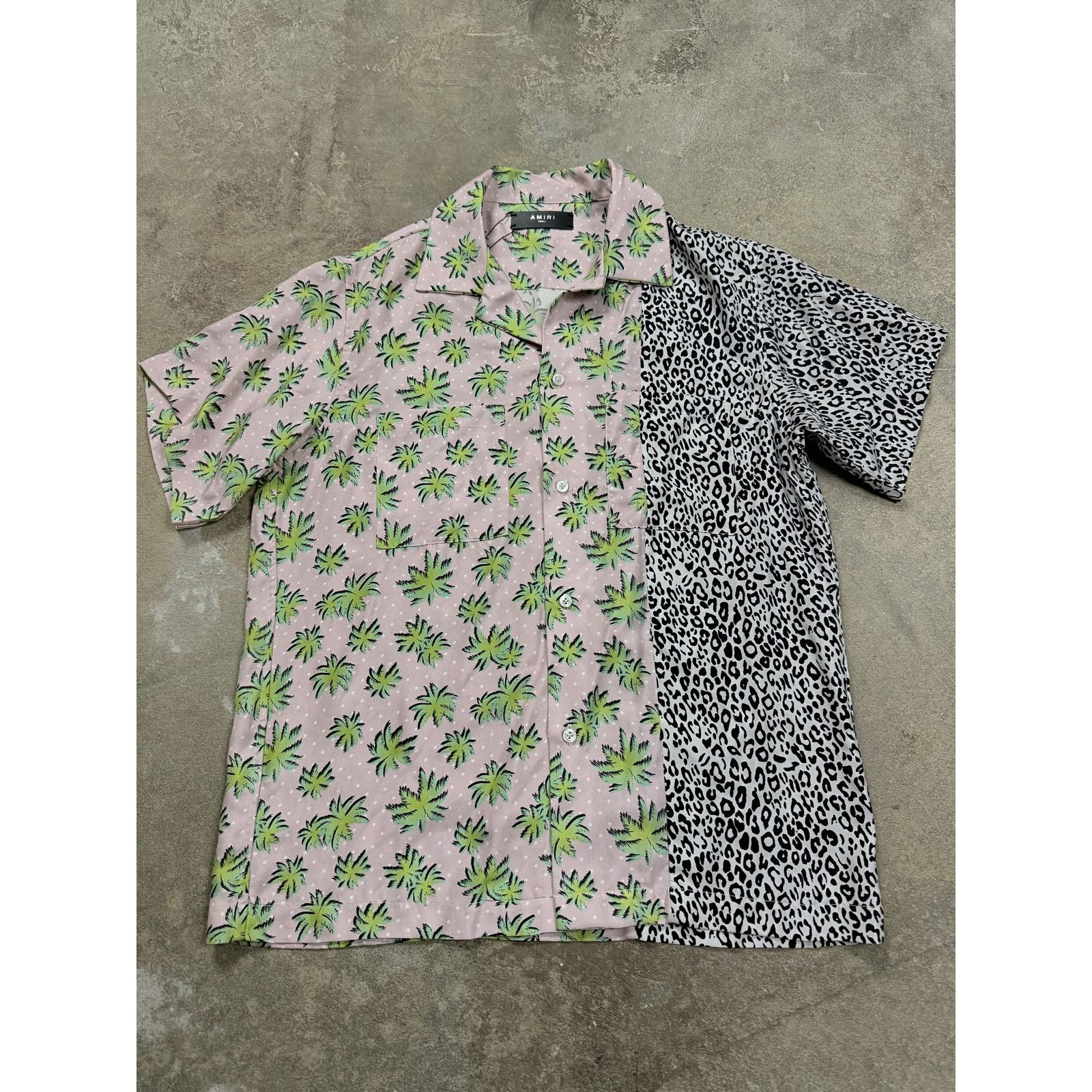 Amiri Amiri Silk Button UP Palm Tree Leopard Split Used Small Size US S / EU 44-46 / 1 - 2 Thumbnail