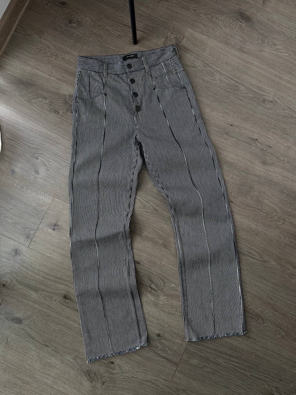 Isabel Marant × Japanese Brand × Vintage Vintage Isabel Marant High Waist Striped Trousers Button Fly Size 24" / US 00 / IT 34 - 3 Thumbnail