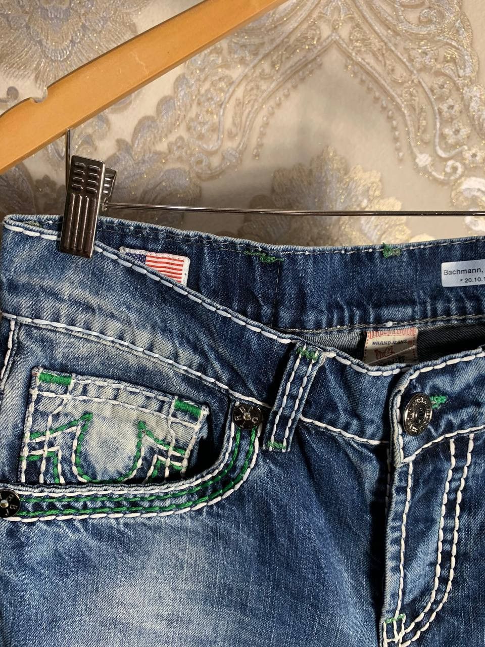 True Religion VINTAGE TRUE RELIGION DENIM JEANS DESIGNER RETRO Y2K 90s USA Size US 32 / EU 48 - 5 Thumbnail