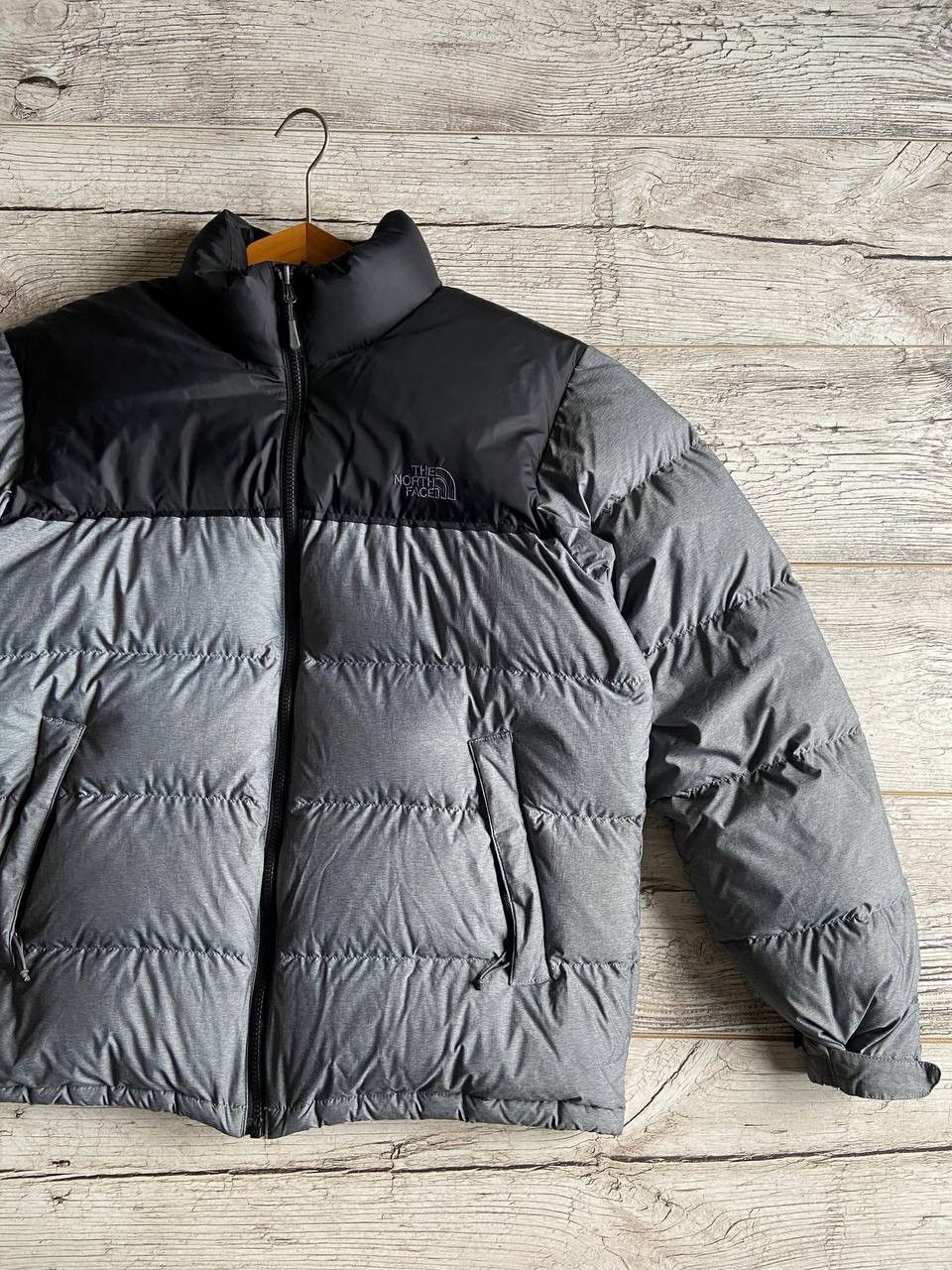 image of The North Face Nuptse 700 Grey Down Puffer Jacket, Men's (Size Large)