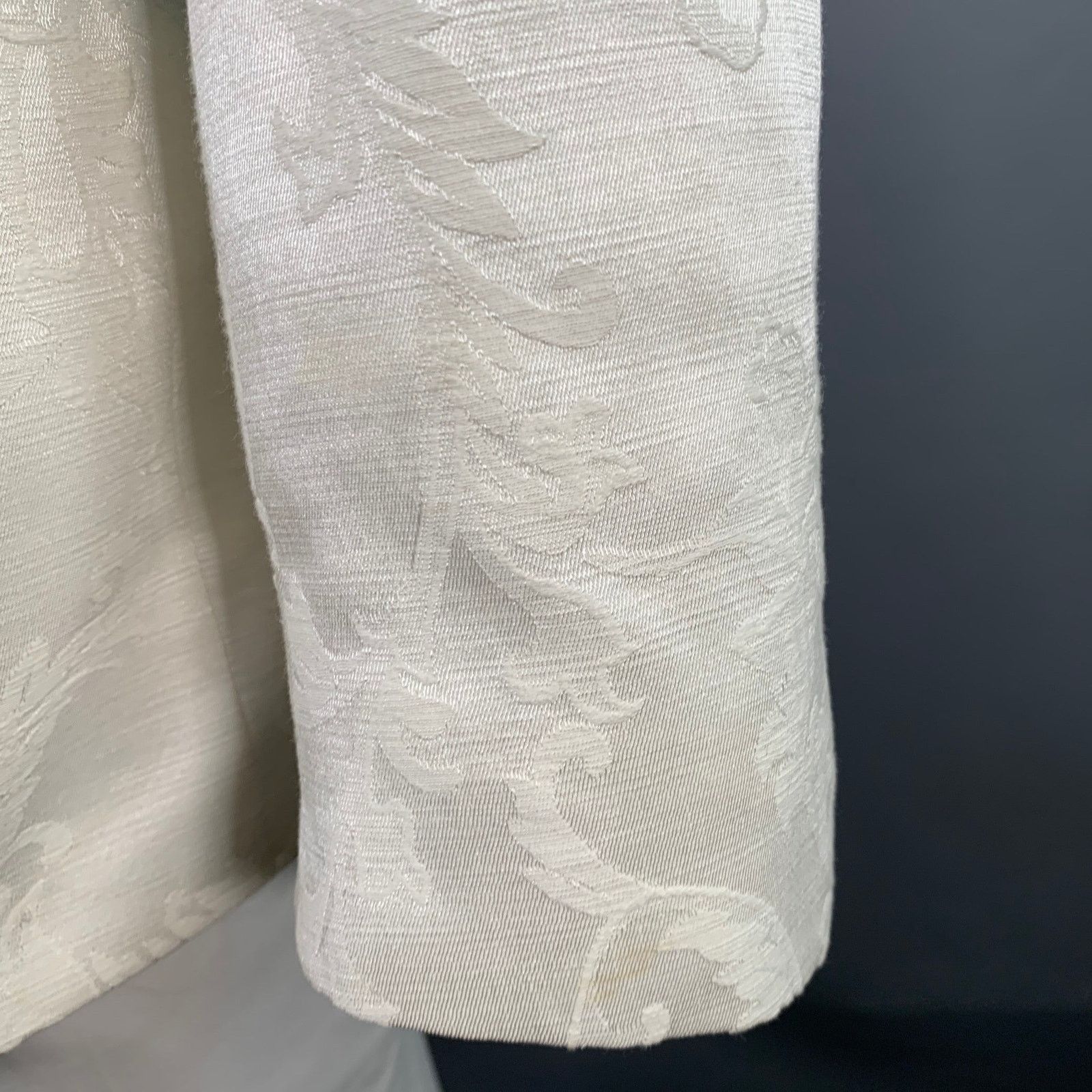 Moods of Norway MOODS OF NORWAY White Jacquard Cotton Notch Lapel Sport Coat Size 42R - 7 Thumbnail