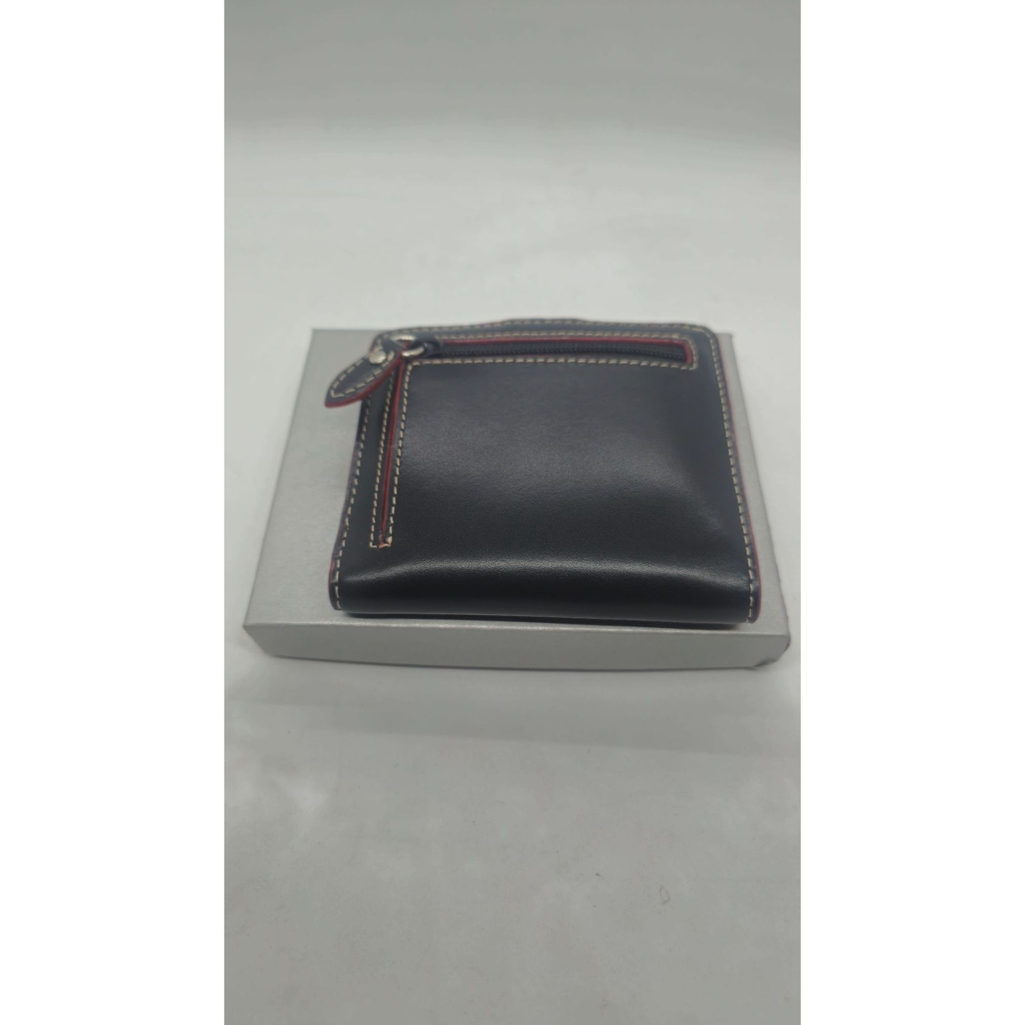 Lodis Leather ID Card Holder Wallet With Zipper Box