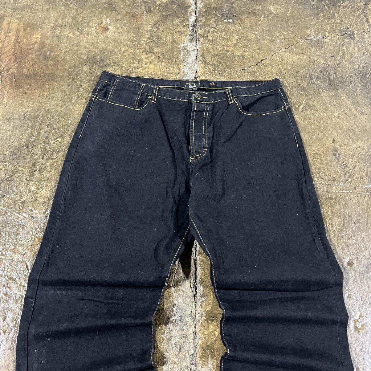 Ed Hardy × JNCO × Vintage Crazy Y2K Ed Hardy Embroidered Tiger Jeans Baggy Skater Size US 42 / EU 58 - 8 Thumbnail
