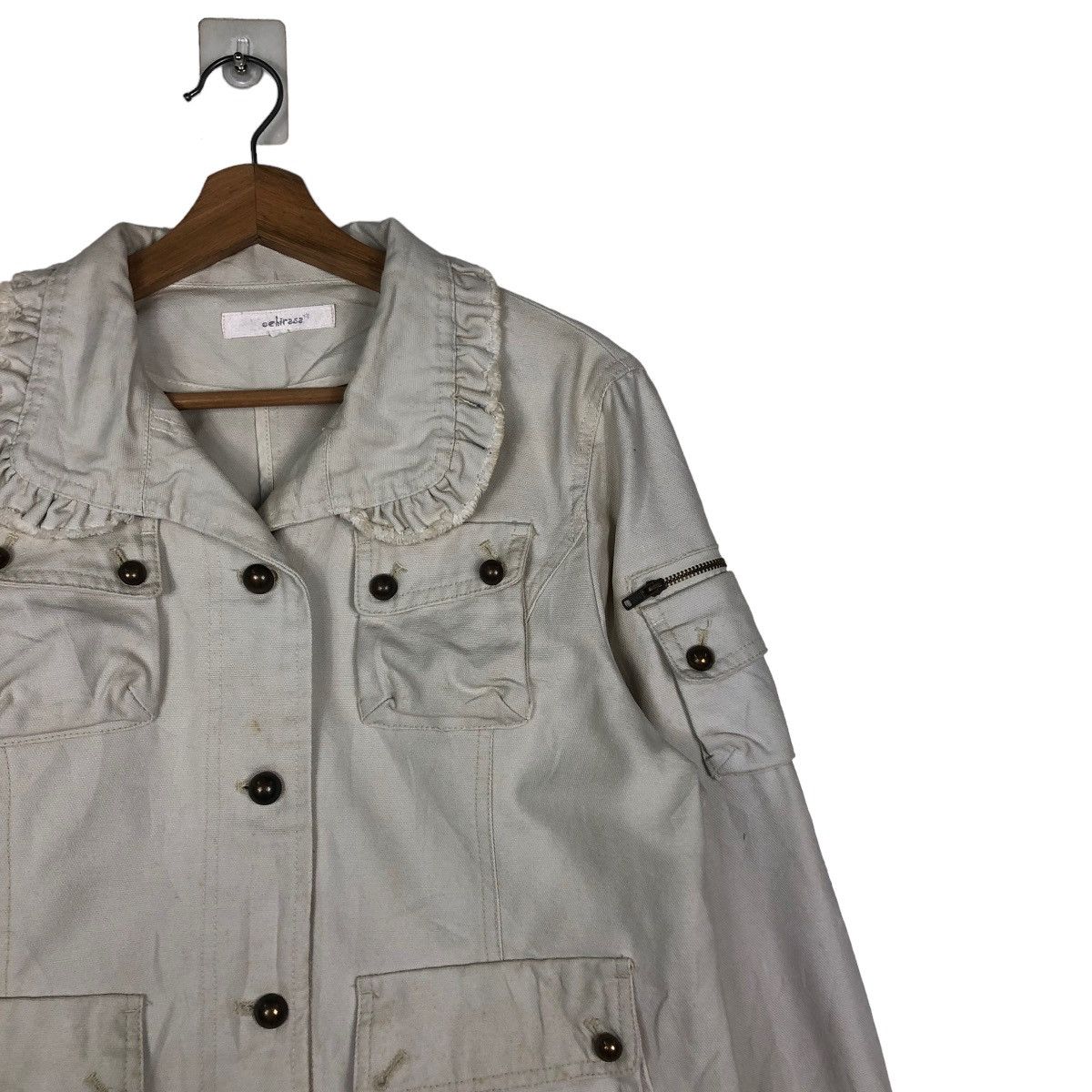 Japanese Brand 📌CROPPED BIKER JACKET HEEHIRASA JAPAN CARGO POCKETS Size US L / EU 52-54 / 3 - 9 Thumbnail