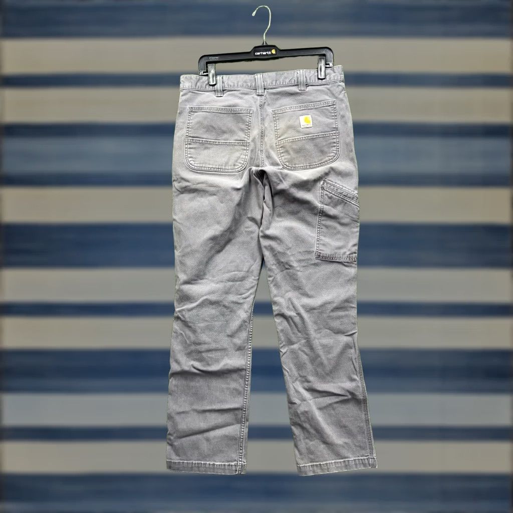 Carhartt Carhartt Work Pants Mens 34x34 Carpenter Canvas Flat Relaxed Fit Rugged Flex Carhartt Rugged Flex Logo 34x34 Gray Mens Pants Size US 34 / EU 50 - 1 Thumbnail