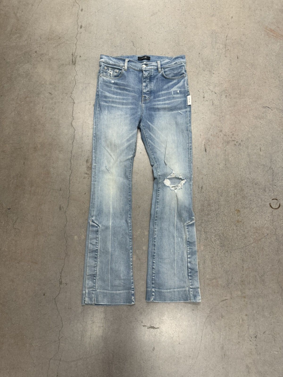 Amiri FLARE BOTTOMS LIGHT BLUE JEANS Size US 32 / EU 48 - 1 Thumbnail