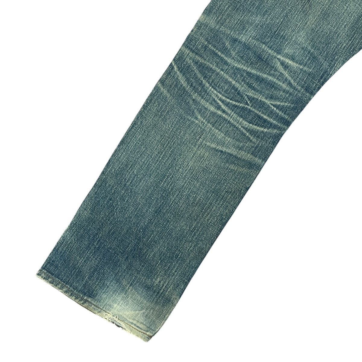 Johnbull Vtg Distressed Faded Straight Selvedge Jeans Made in Japan Size US 32 / EU 48 - 20 Thumbnail