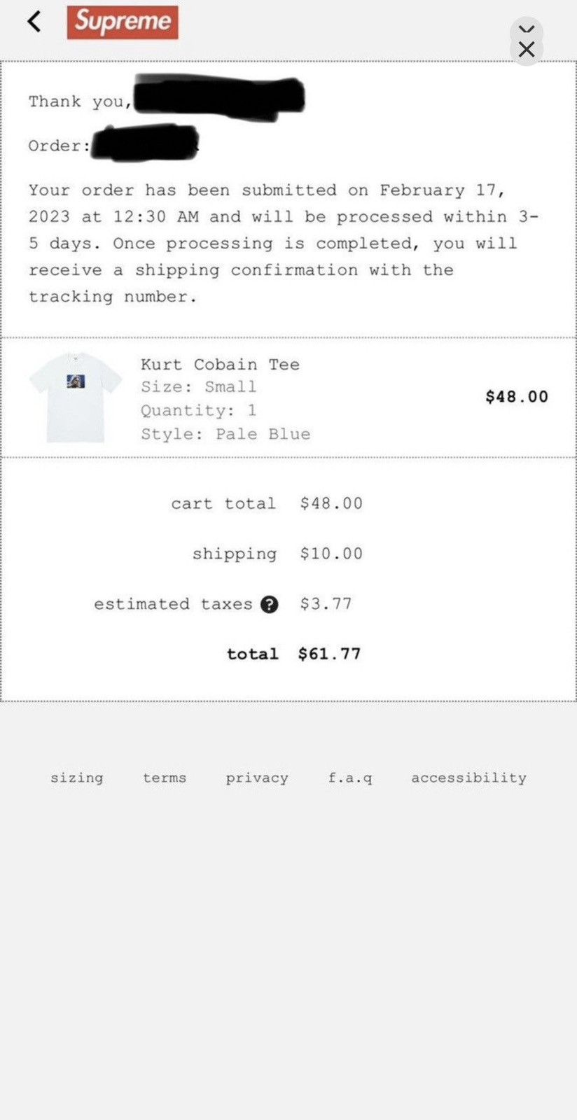 Supreme Kurt Cobain tee Size US S / EU 44-46 / 1 - 6 Thumbnail