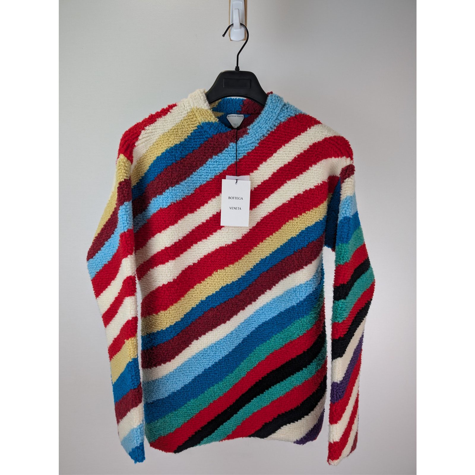 Bottega Veneta o1rshd1 Striped Loopy Knit Wool-Blend Sweater in Multicolor Size US L / EU 52-54 / 3 - 9 Thumbnail
