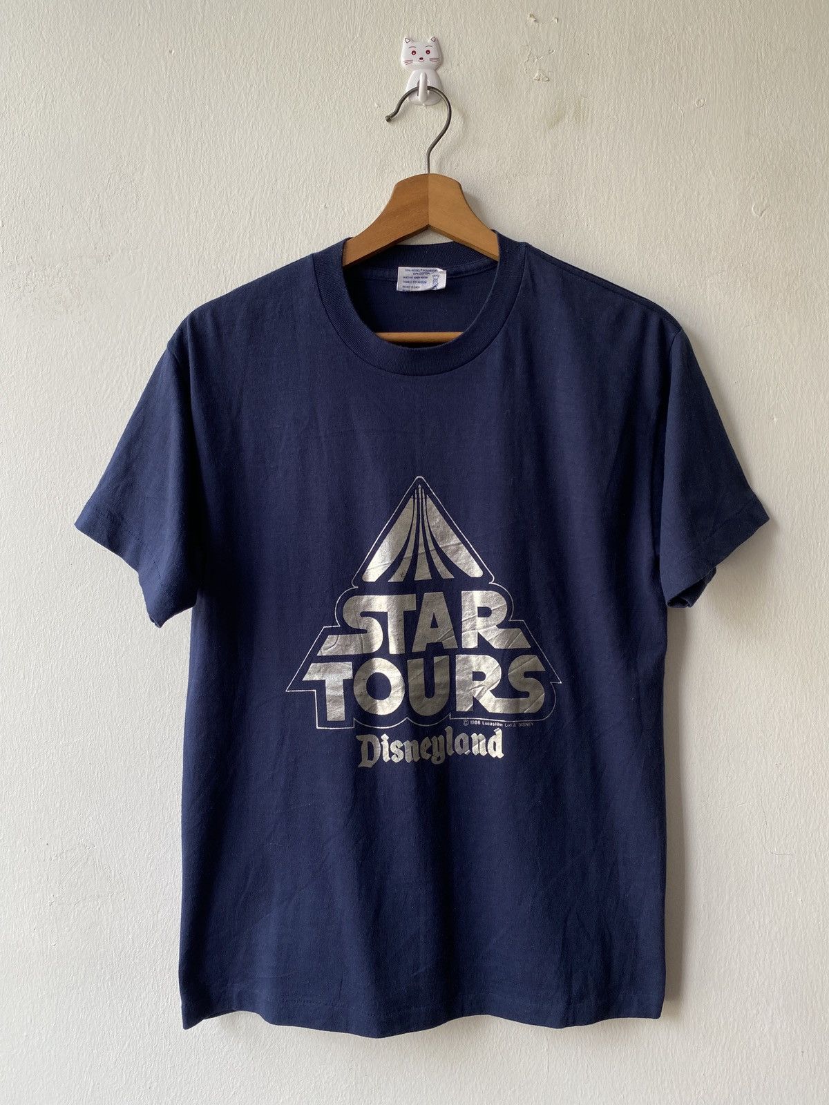Disney × Star Wars × Vintage 1980s - Star Tours Disneyland Lucas Film T Shirt Size US M / EU 48-50 / 2 - 3 Thumbnail