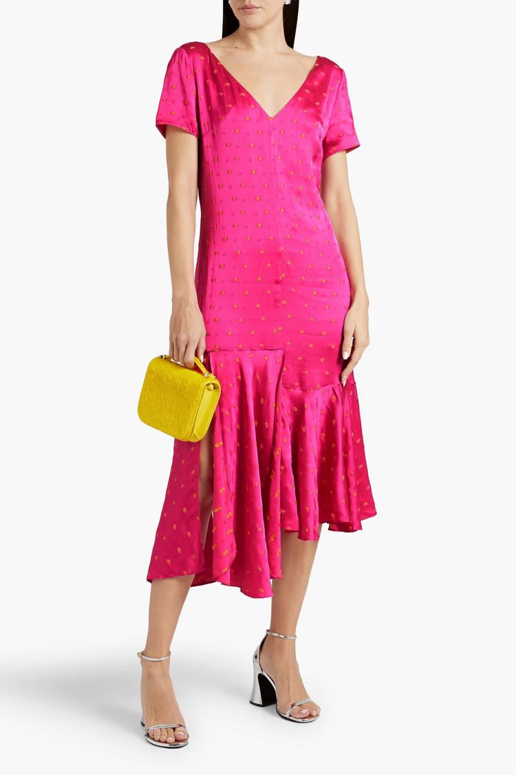 Marni o1y1025 Midi Dress in Fuchsia/Yellow Size M / US 6-8 / IT 42-44 - 2 Thumbnail