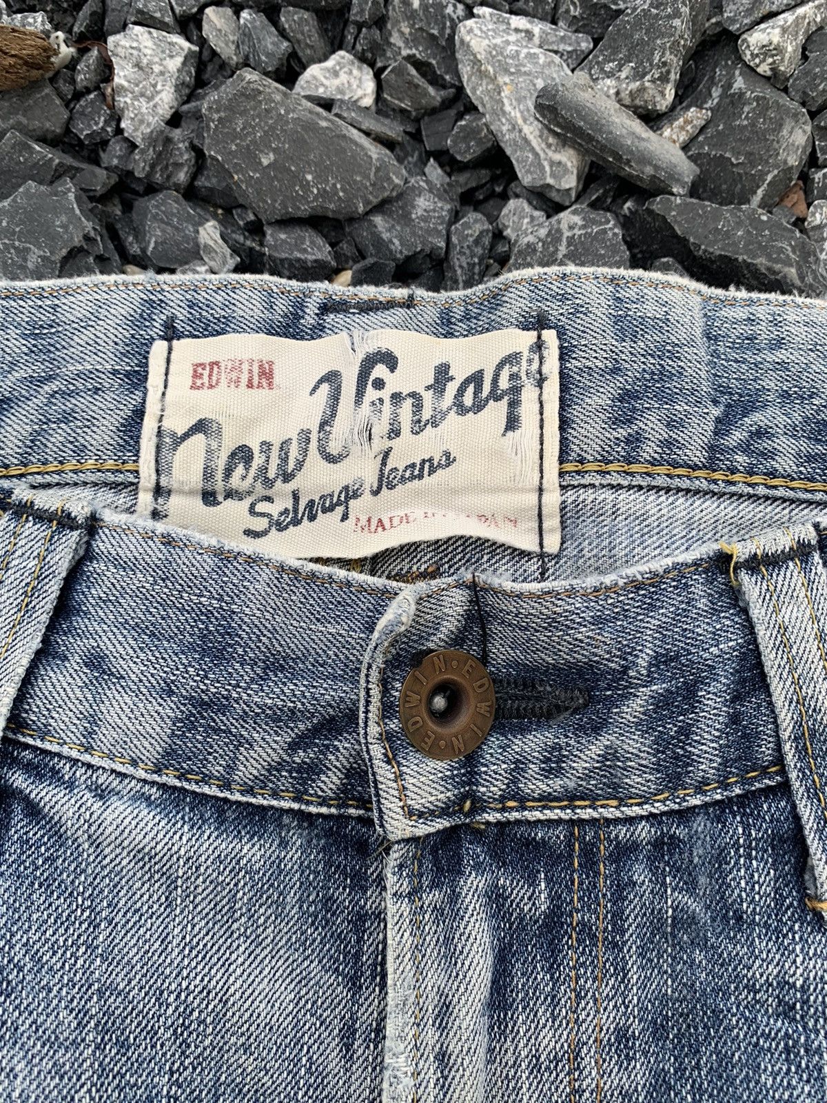 Other VINTAGE EDWIN 505V SELVEDGE FADED JAPANESE DISTRESSED DENIM Size US 38 / EU 54 - 15 Thumbnail