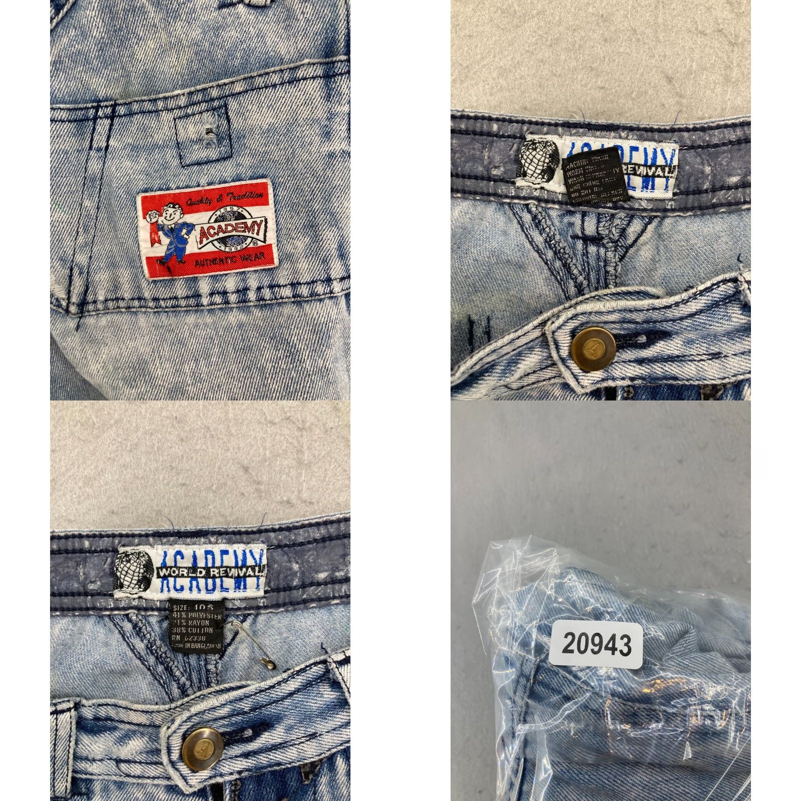 Vintage VINTAGE Academy World Revival Womens Jeans Cargo Tapered 10 Blue 80s 90s Womens Size 32" / US 10 / IT 46 - 8 Thumbnail