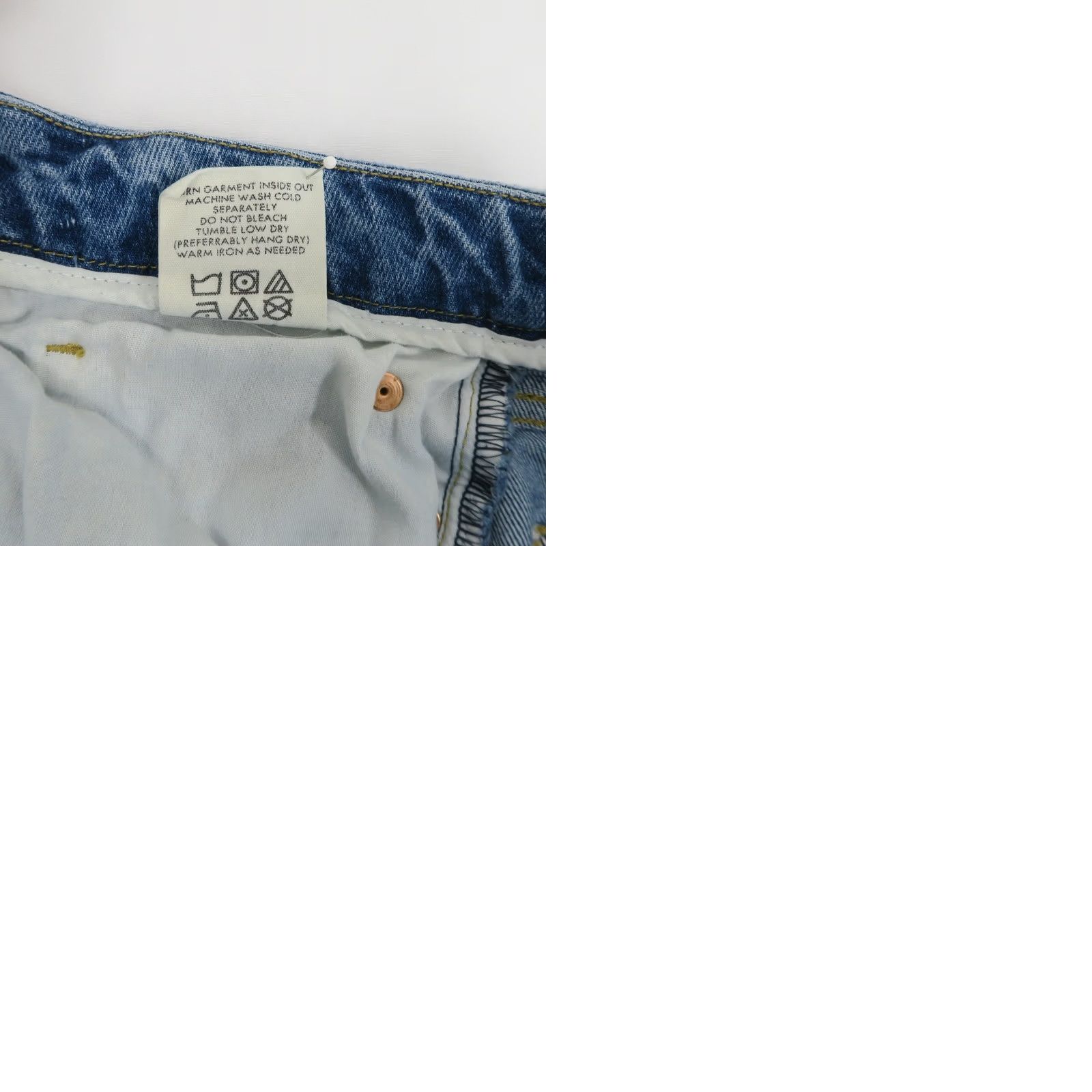 Vintage Porter Blue Jeans Womens 26 Rebel Straight High Rise Stretch Raw Hem Denim Size 26" / US 2 / IT 38 - 9 Thumbnail