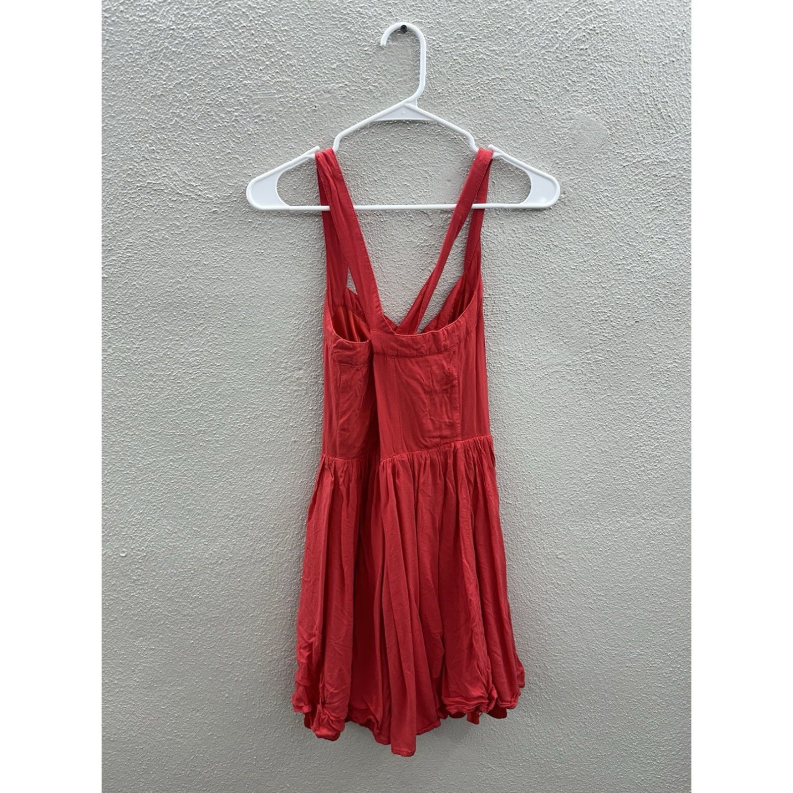 Forever 21 Forever 21 Womens Dress Size Medium Red Sleeveless Sun Dress Cross Back Straps Size M / US 6-8 / IT 42-44 - 6 Thumbnail