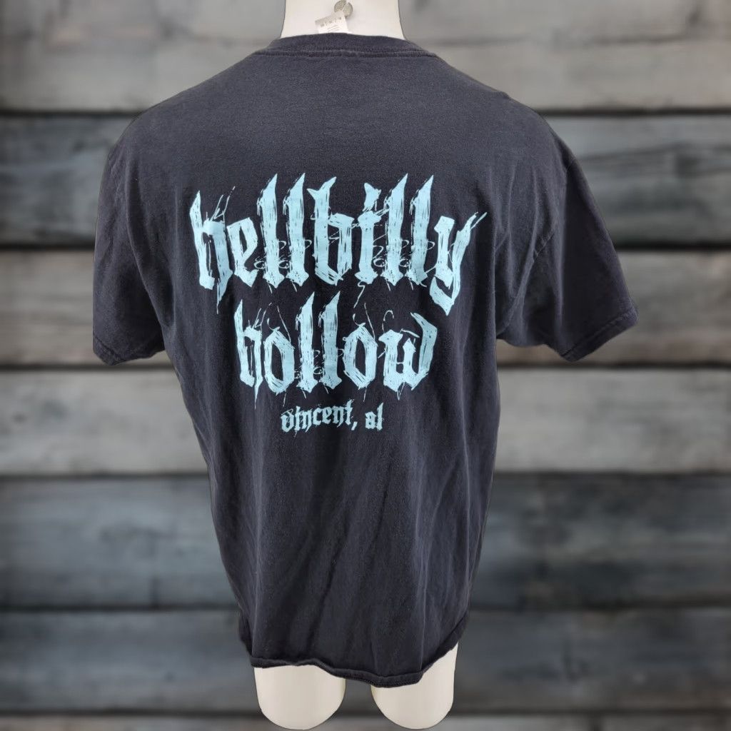 Gildan Hellbilly Hollow Haunted House 2018 Vincent, AL Men's Shirt Black Size XL Size US XL / EU 56 / 4 - 1 Thumbnail