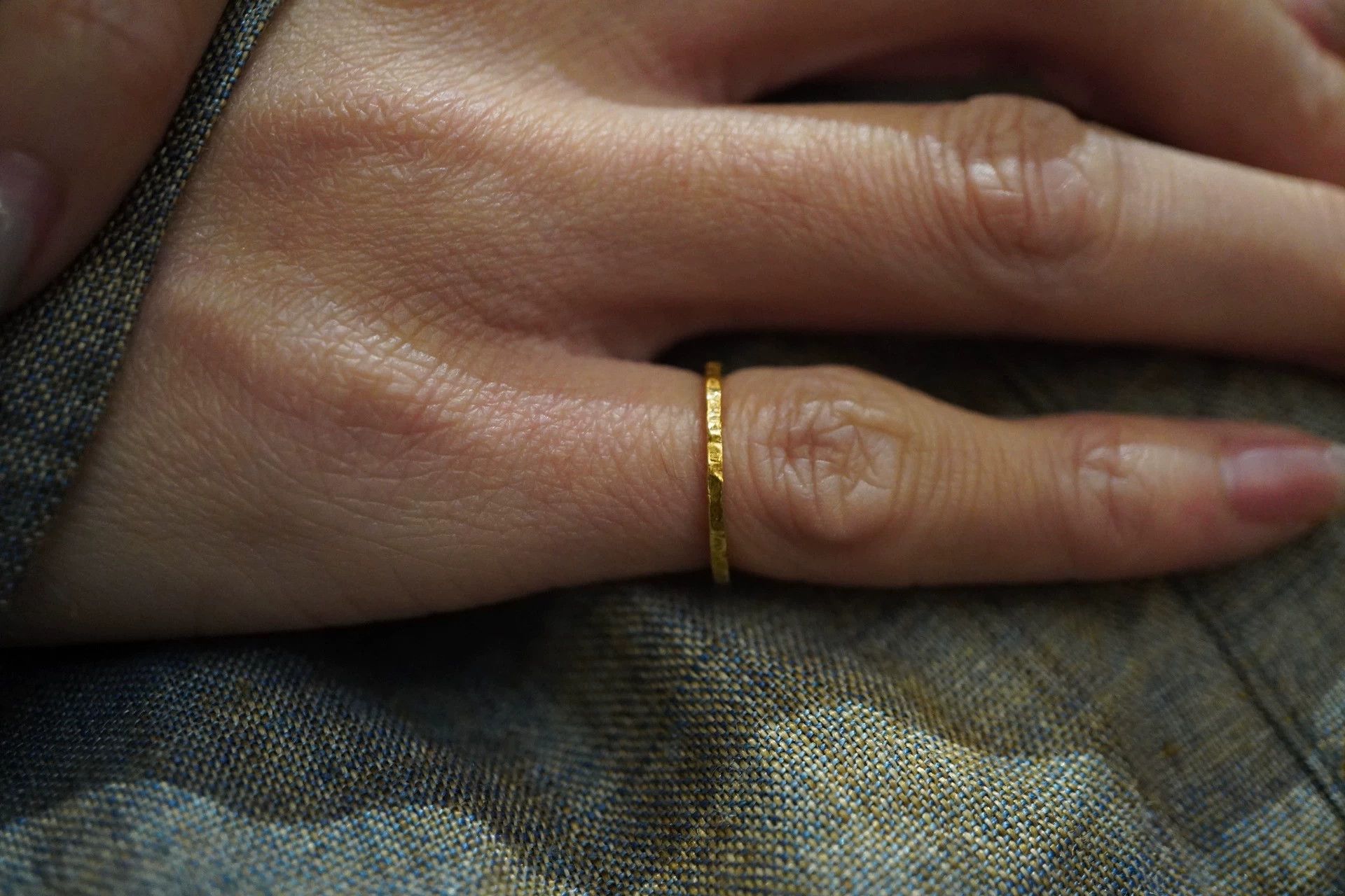 Other zooSelect Golden Hamming Irregular Hammered Gold Ring Size ONE SIZE - 4 Thumbnail
