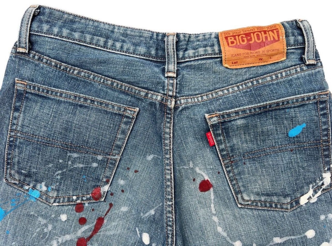 Big John Vintage Wrangler Paint Splatter Straight Denim Jeans 30x34 Size US 30 / EU 46 - 7 Thumbnail