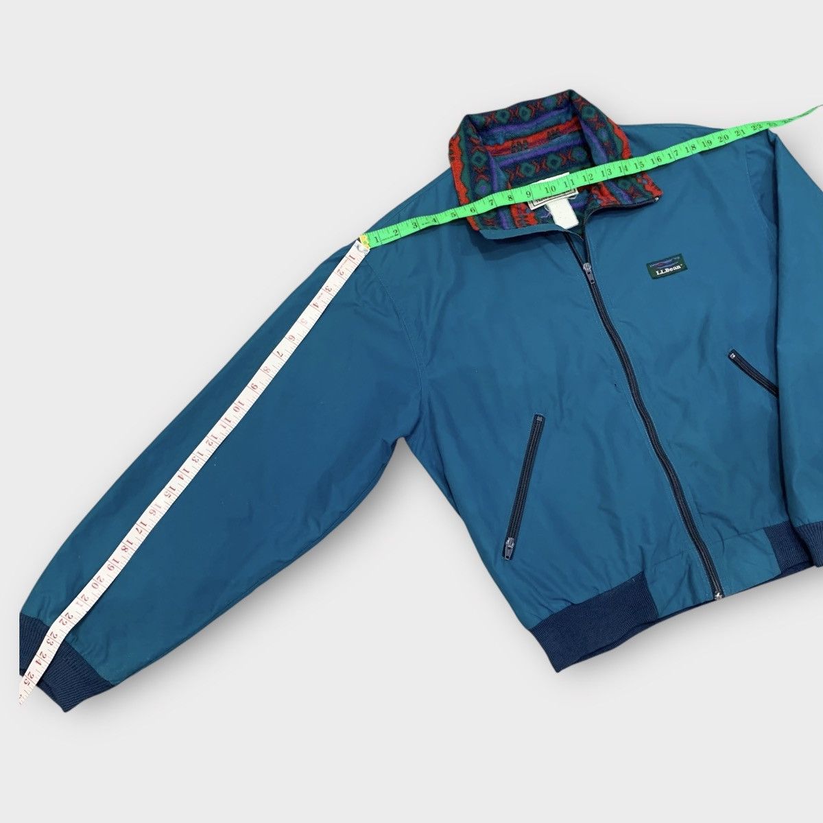 L.L. Bean VINTAGE 80s LL BEAN NYLON JACKET NATIVE FLEECE LINING Size US M / EU 48-50 / 2 - 7 Thumbnail
