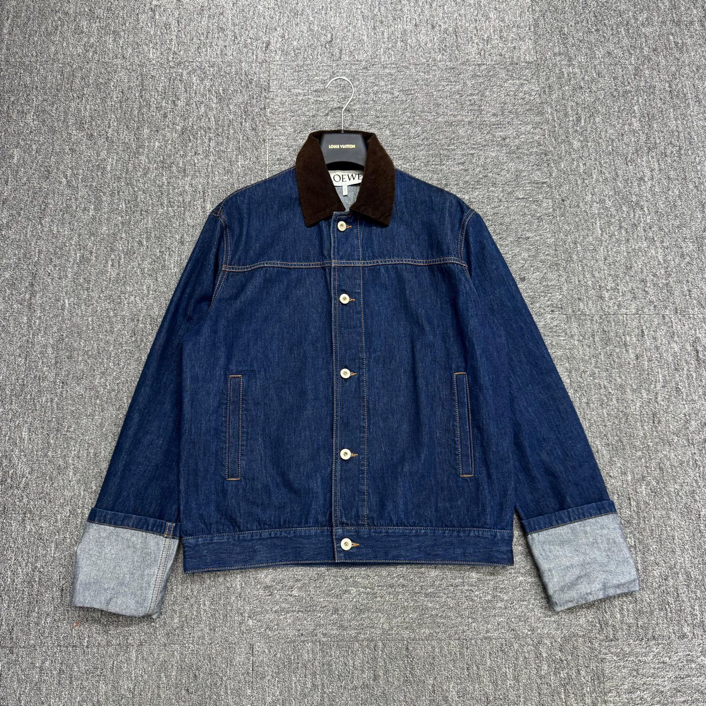 Loewe Loewe Corduroy Collar Denim Jacket 44 Size US S / EU 44-46 / 1 - 1 Thumbnail