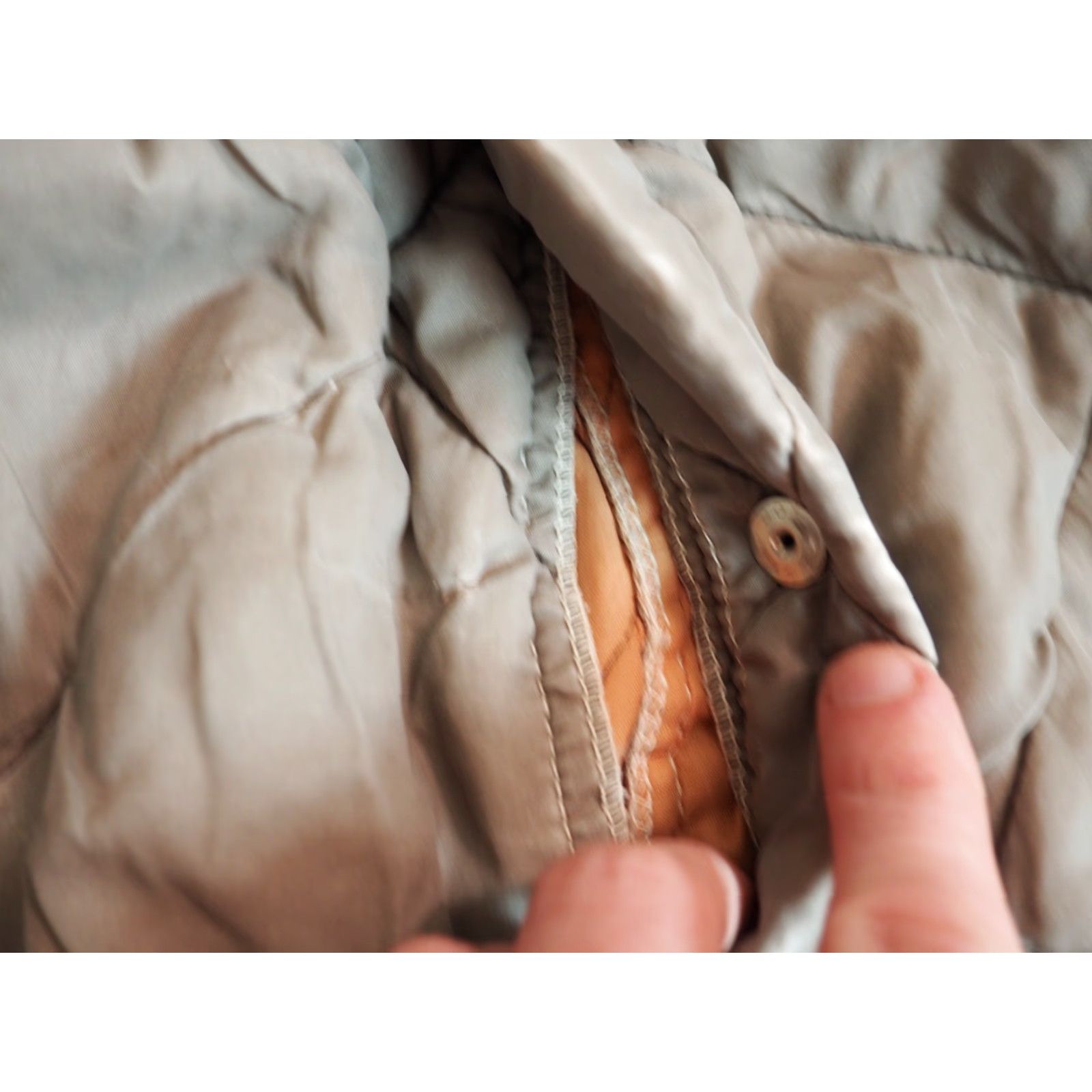 Vintage VTG 50s Beige Quilted Outdoor Camp Snap Poly Winter 28x27 Pants Womens S Size 28" / US 6 / IT 42 - 5 Thumbnail