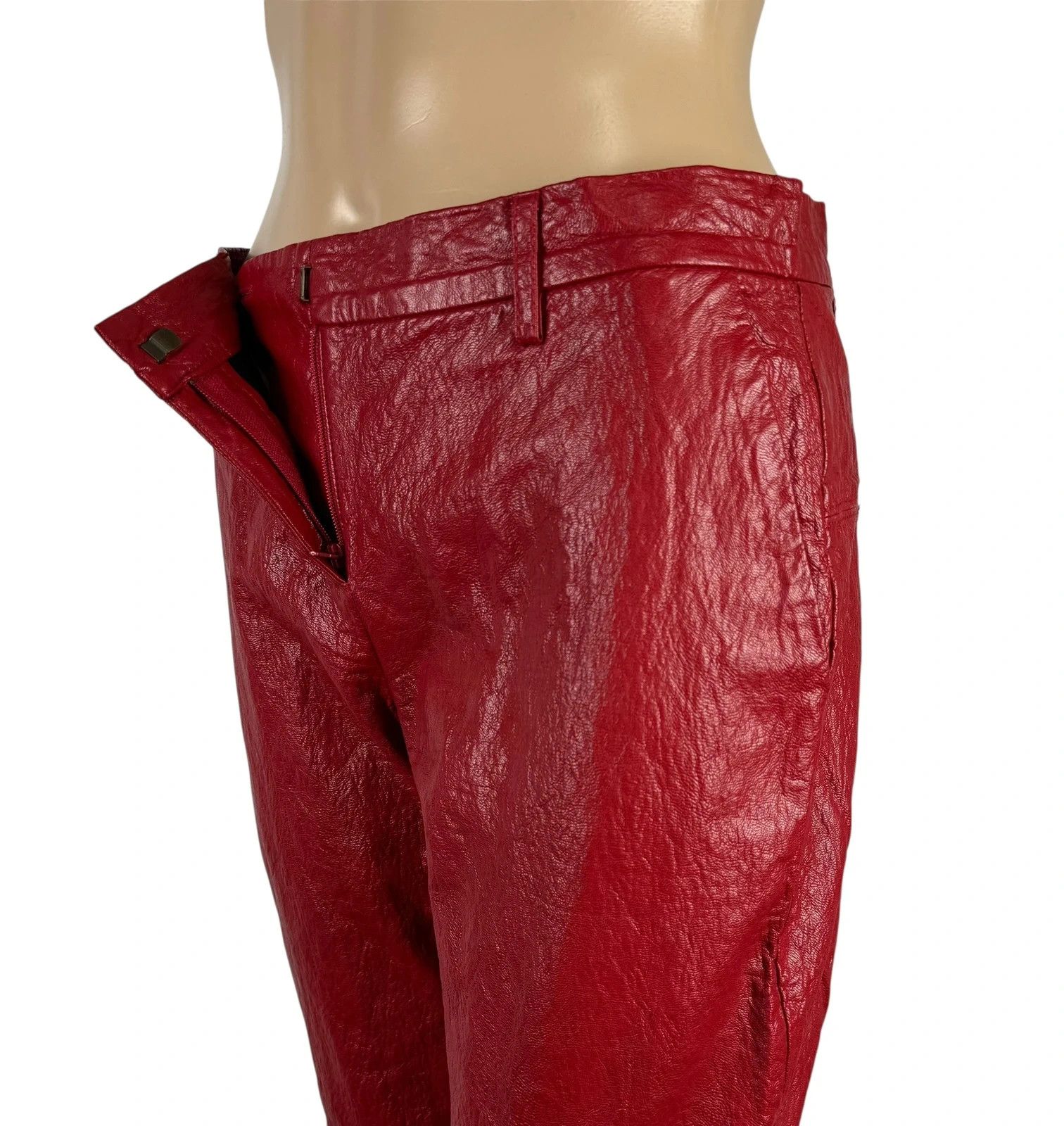Other Philosophy Di Lorenzo Serafini Faux Leather Trousers Size 27" / US 4 / IT 40 - 10 Thumbnail