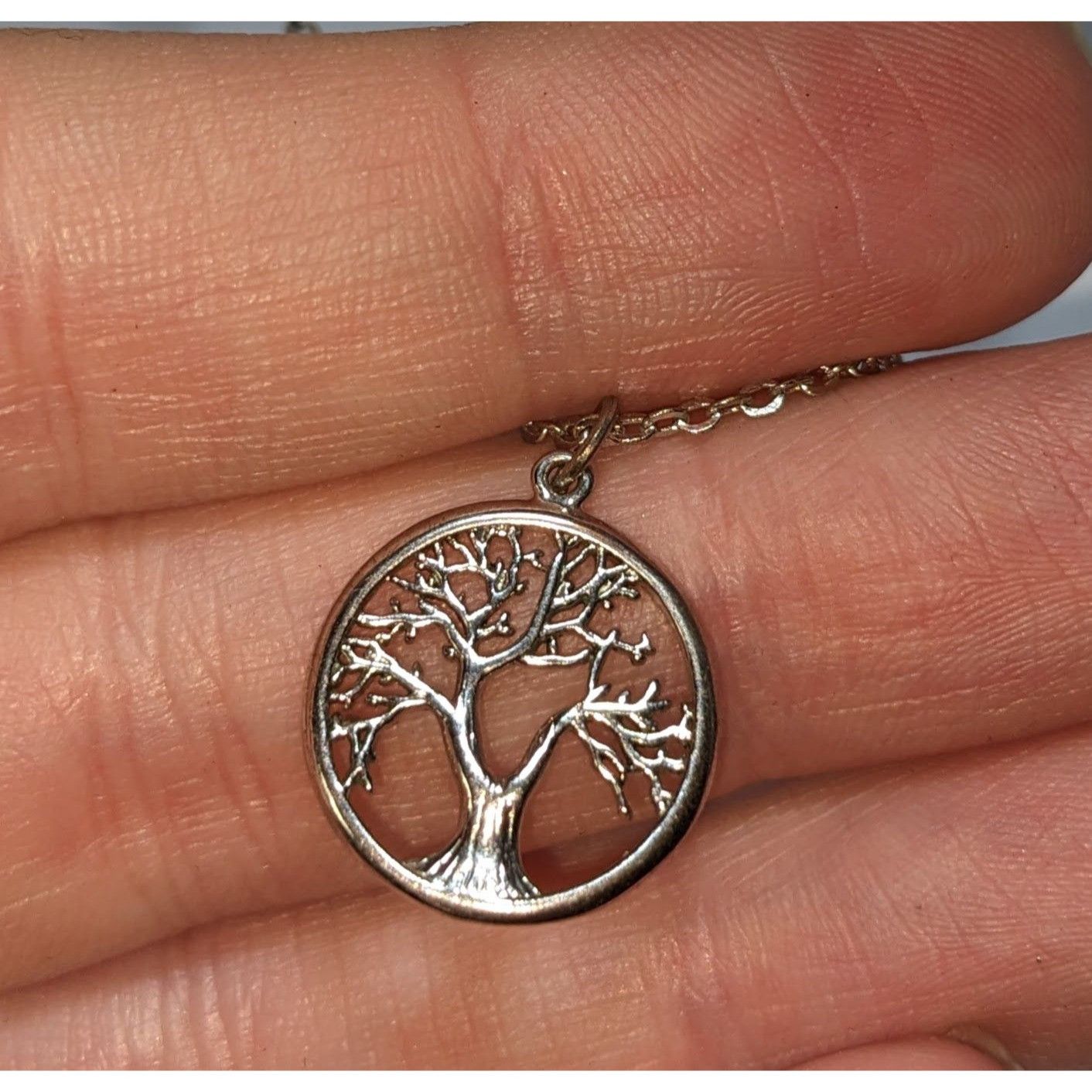 Other Tree Of Life Pendant Necklace With J And S Initial Leaf Char Size ONE SIZE - 2 Thumbnail